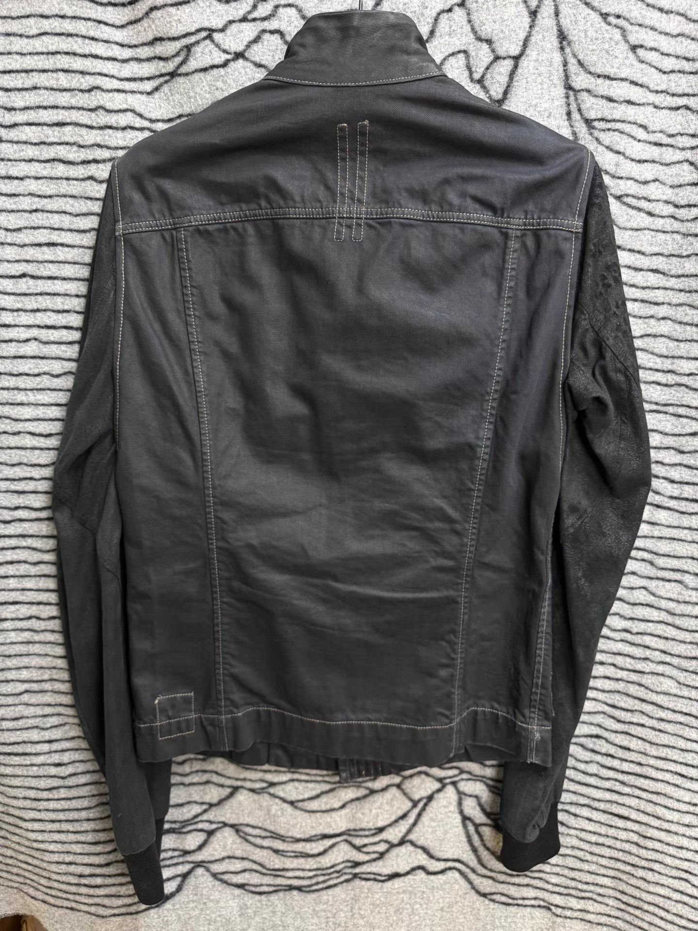 Rick Owens Black Leather Jacket with Asymmetric Zip - Size M Size US M / EU 48-50 / 2 - 6 Thumbnail