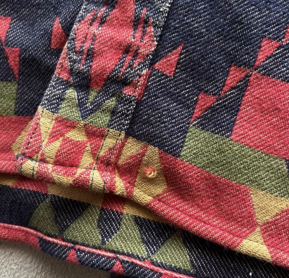 Ralph Lauren Red Aztec Pattern Long Sleeve Button-Up Shirt Size US M / EU 48-50 / 2 - 6 Thumbnail