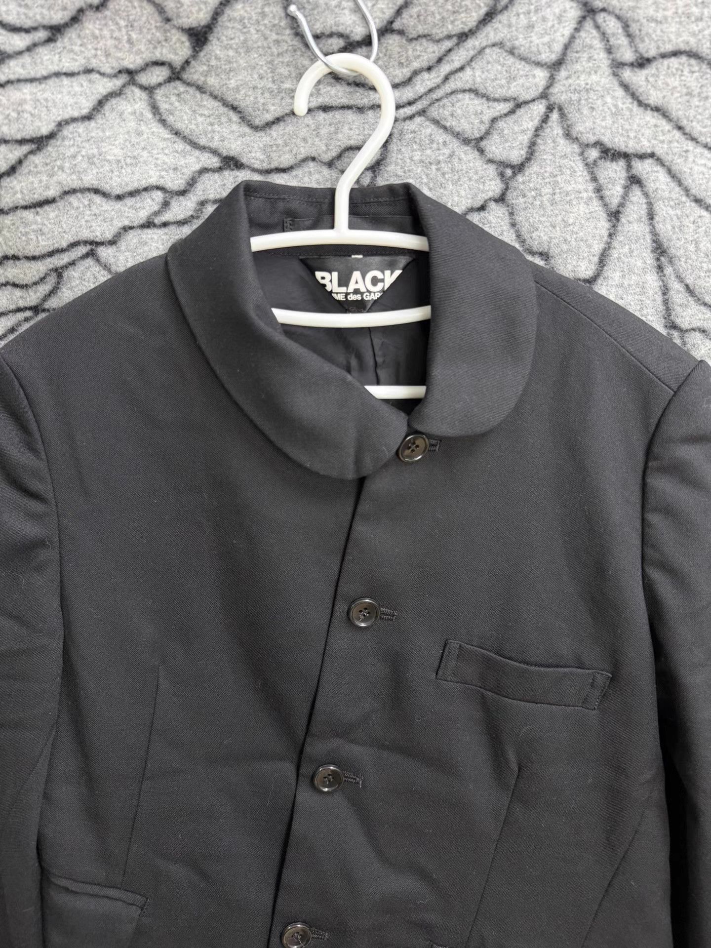 Comme des Garcons Black Collared Button-Front Light Jacket XS Size US XS / EU 42 / 0 - 4 Thumbnail