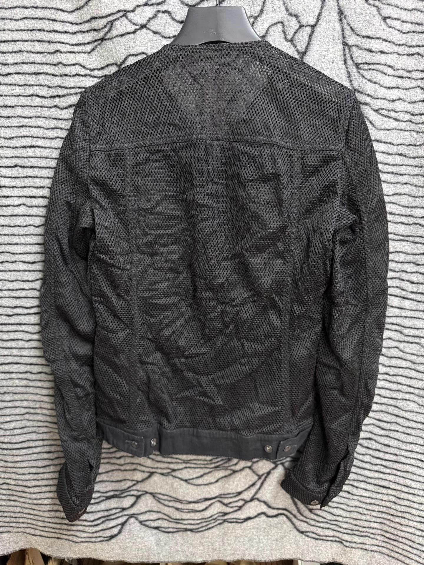 Rick Owens Black Mesh Panel Leather Accent Jacket Size M Size US M / EU 48-50 / 2 - 6 Thumbnail