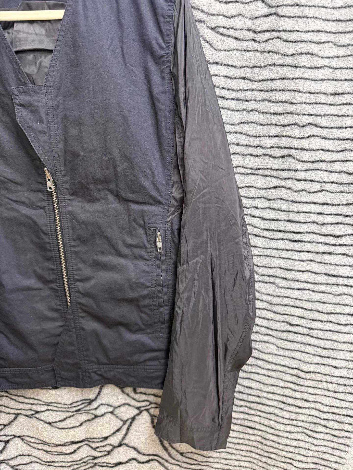 Rick Owens Black Long Sleeve Jacket with Perforated Back Panel Size US L / EU 52-54 / 3 - 4 Thumbnail