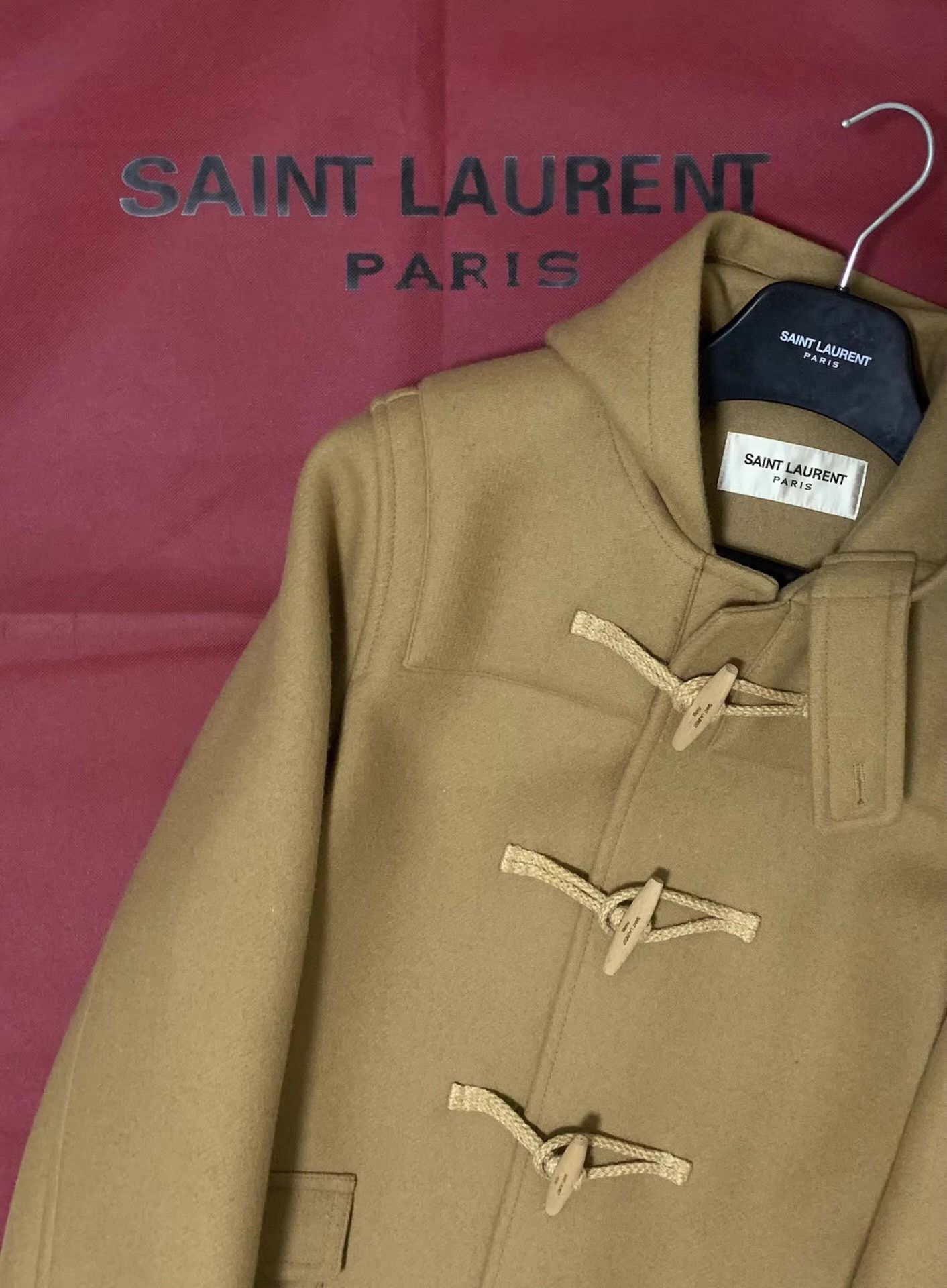Saint Laurent Paris Yellow Toggle Hooded Coat Size M Size US M / EU 48-50 / 2 - 6 Thumbnail