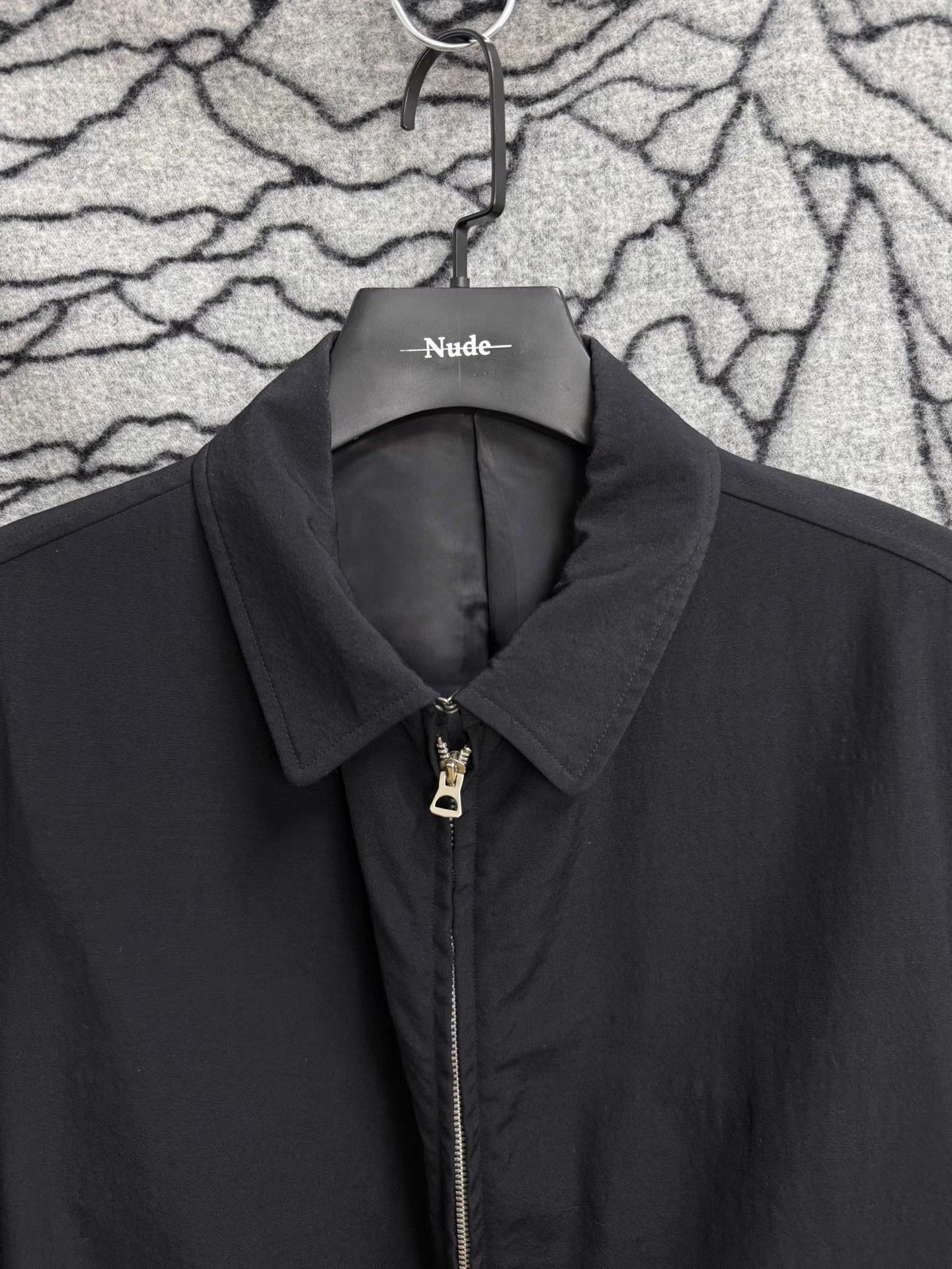 Yohji Yamamoto Black Zip-Front Collared Jacket Size L Size US L / EU 52-54 / 3 - 3 Thumbnail