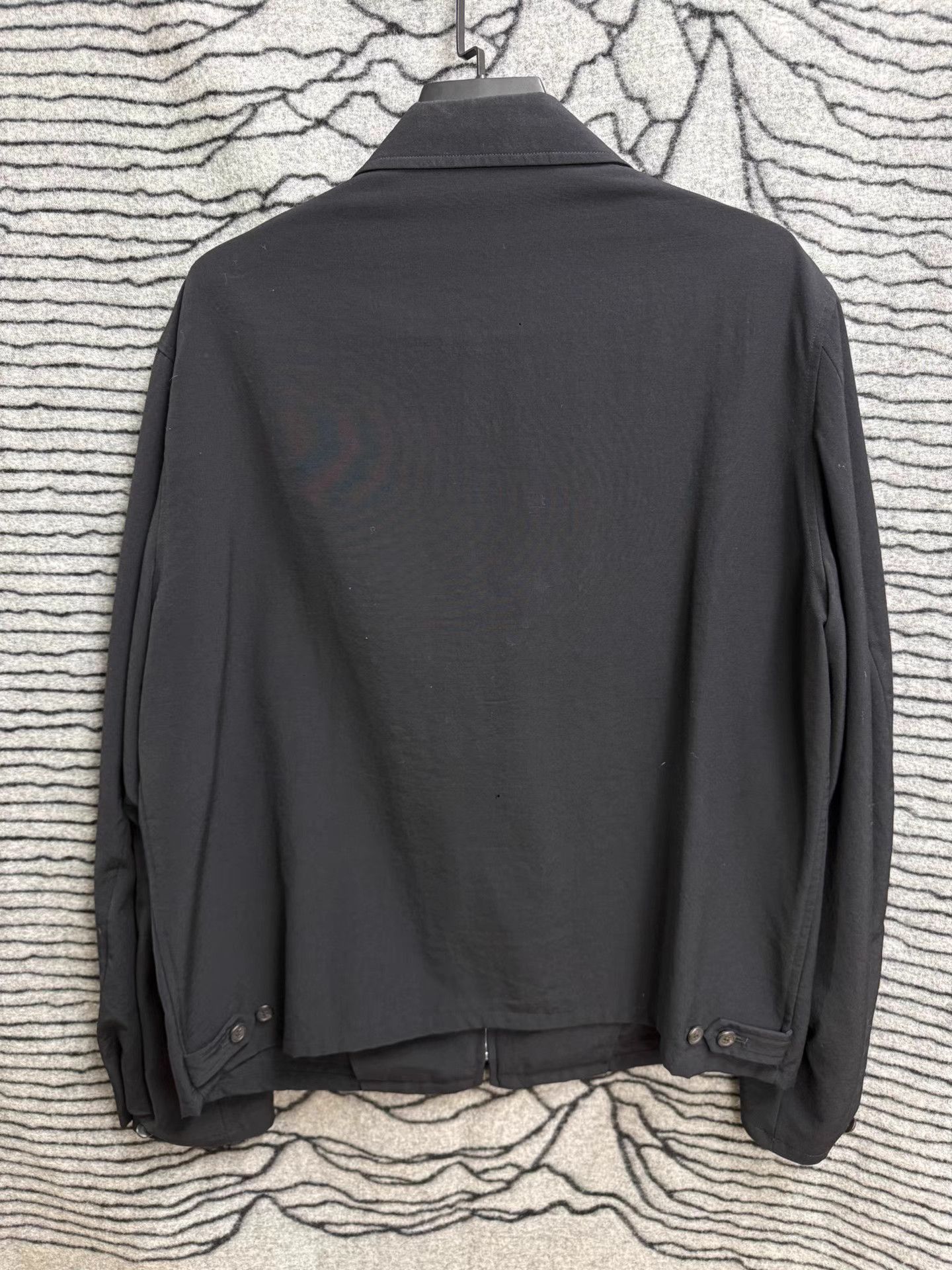 Yohji Yamamoto Black Zip-Front Collared Jacket Size L Size US L / EU 52-54 / 3 - 6 Thumbnail
