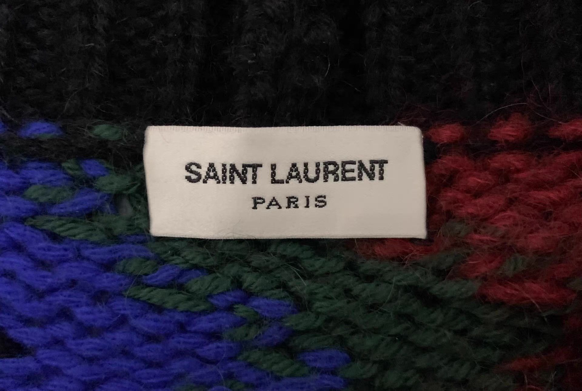 Saint Laurent Paris Multi Colored Geometric Pattern Knit Cardigan Size US M / EU 48-50 / 2 - 3 Thumbnail
