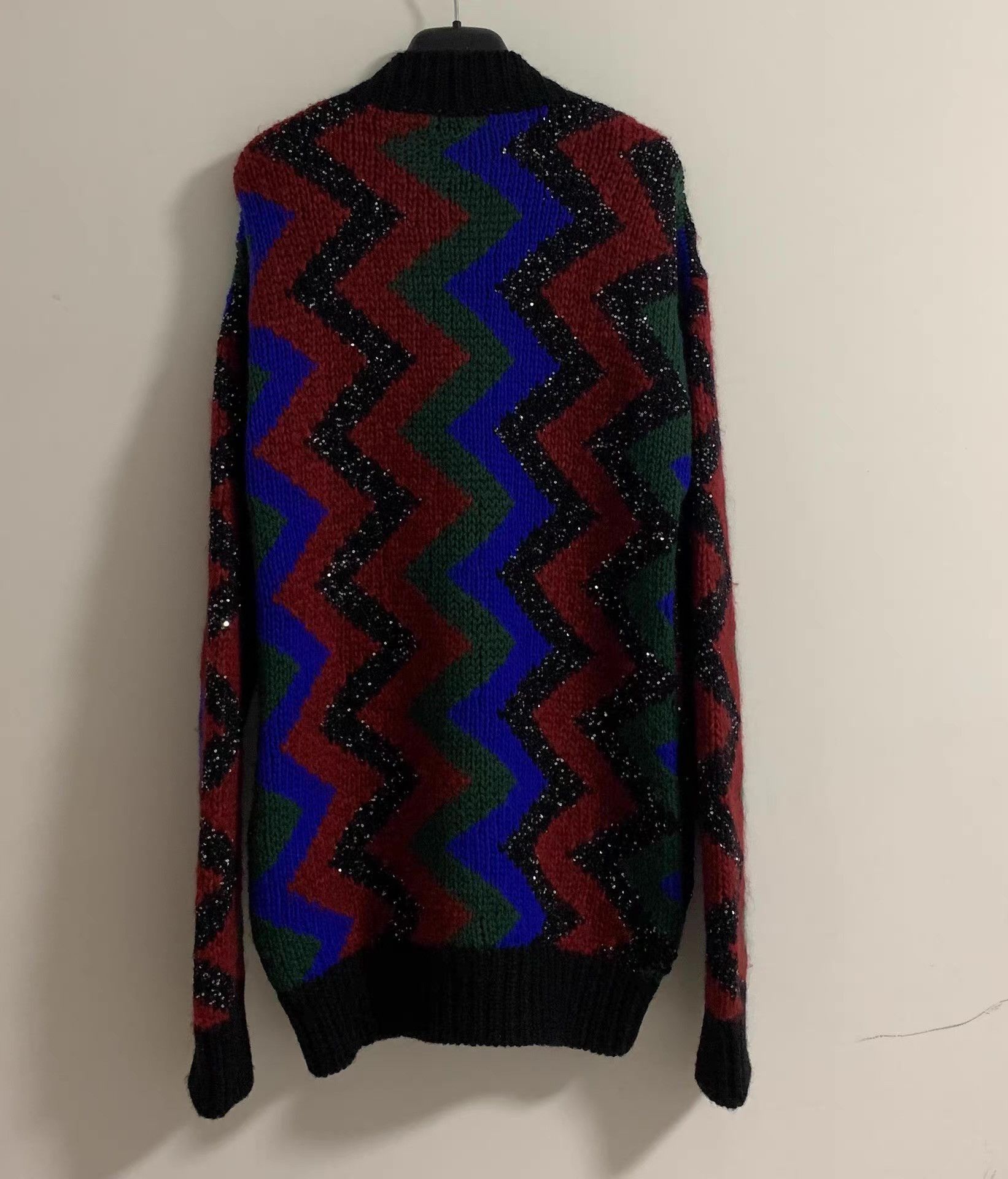 Saint Laurent Paris Multi Colored Geometric Pattern Knit Cardigan Size US M / EU 48-50 / 2 - 2 Thumbnail