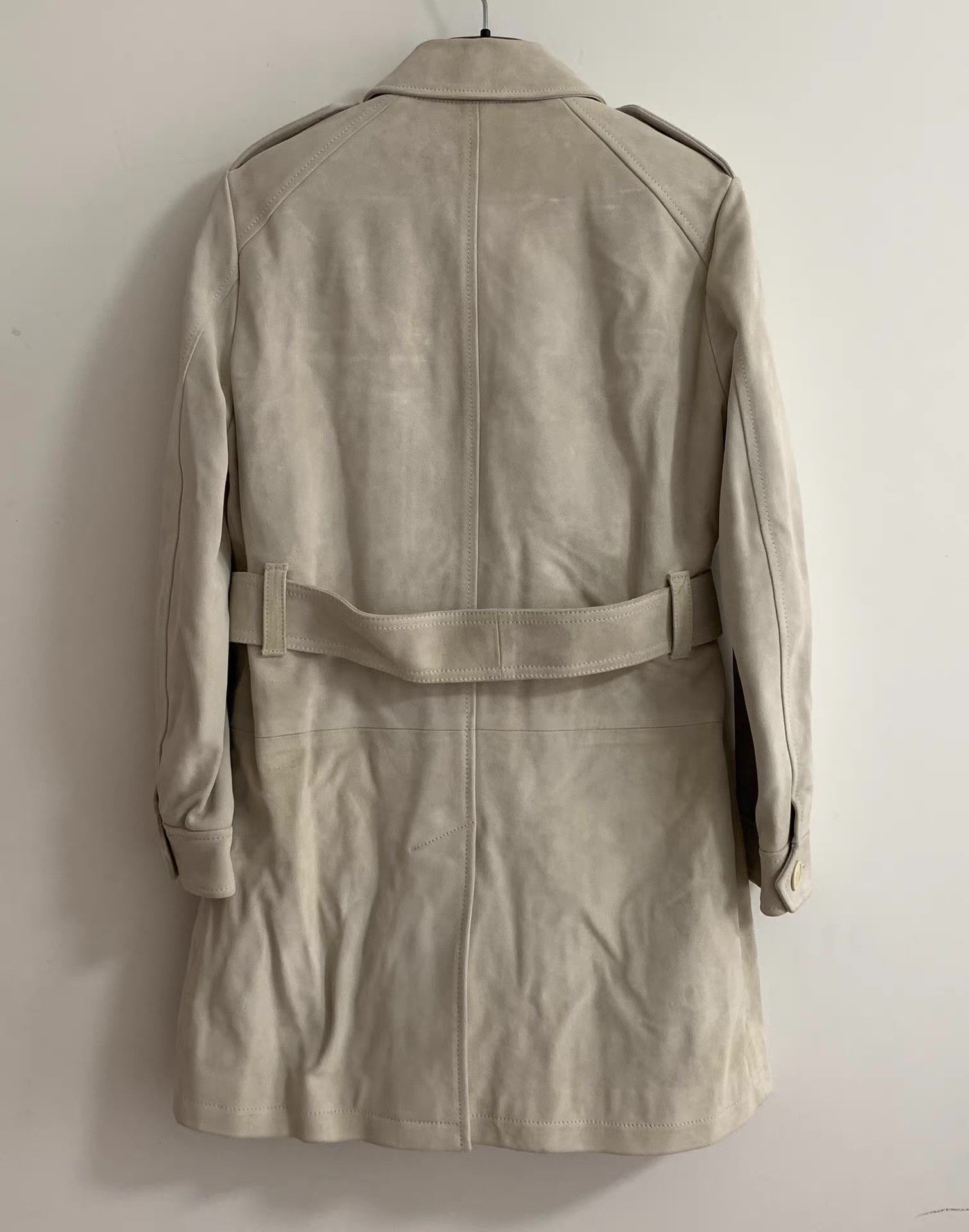 Saint Laurent Paris Beige Belted Utility Jacket with Patch Pockets Size US M / EU 48-50 / 2 - 7 Thumbnail