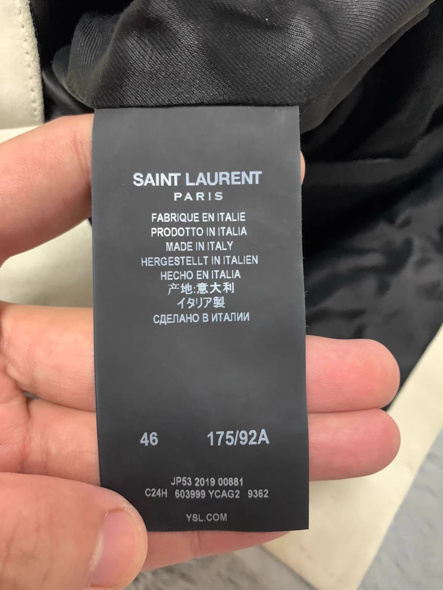 Saint Laurent Paris Beige Belted Utility Jacket with Patch Pockets Size US M / EU 48-50 / 2 - 5 Thumbnail