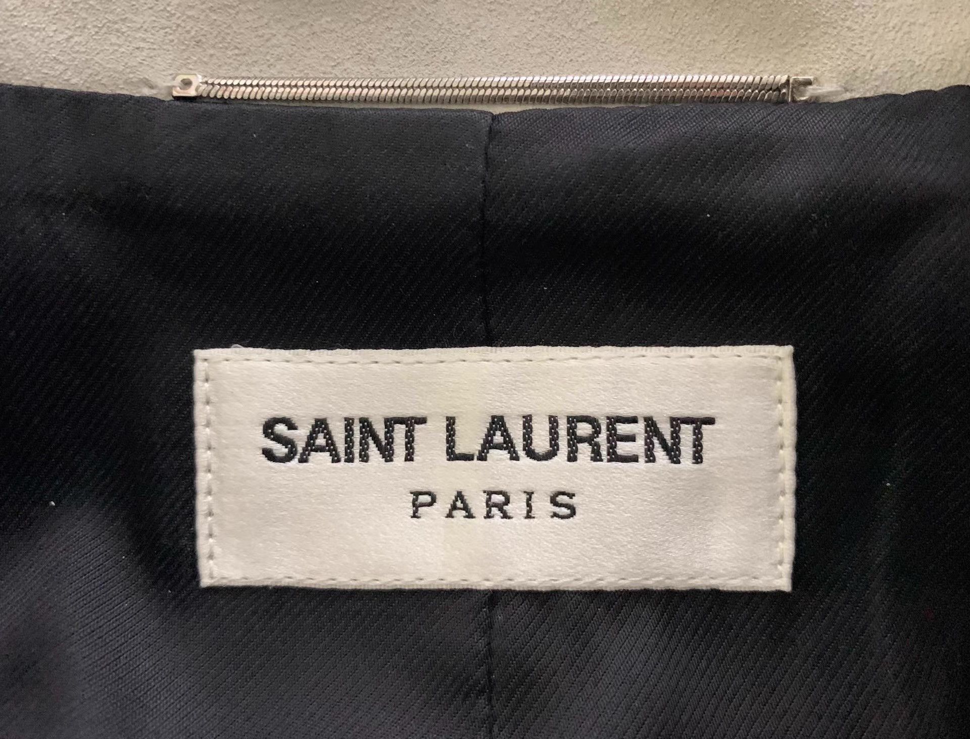 Saint Laurent Paris Beige Belted Utility Jacket with Patch Pockets Size US M / EU 48-50 / 2 - 6 Thumbnail
