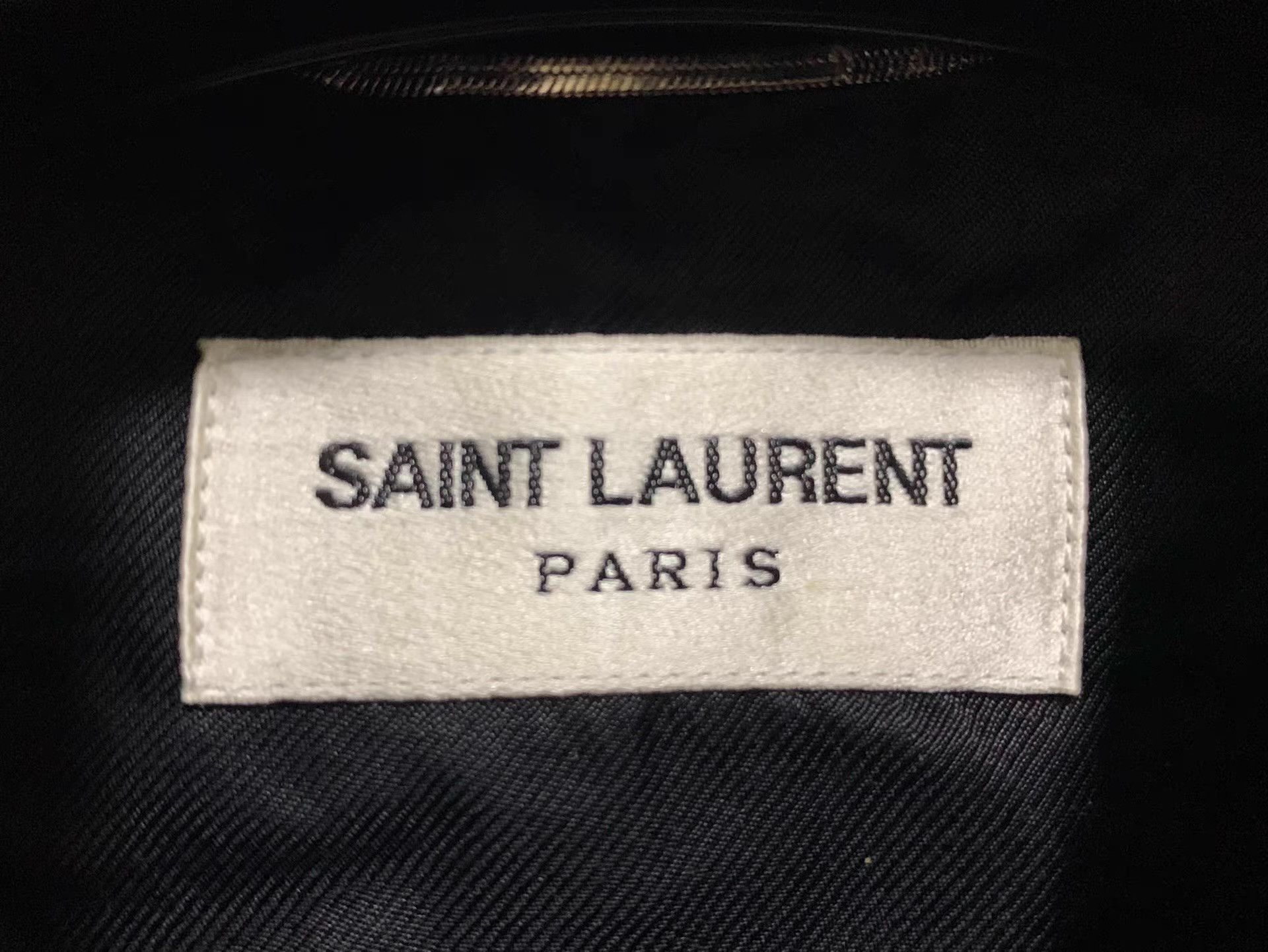 Saint Laurent Paris Gold Bomber Jacket with Contrast Trim - Size M Size US M / EU 48-50 / 2 - 4 Thumbnail
