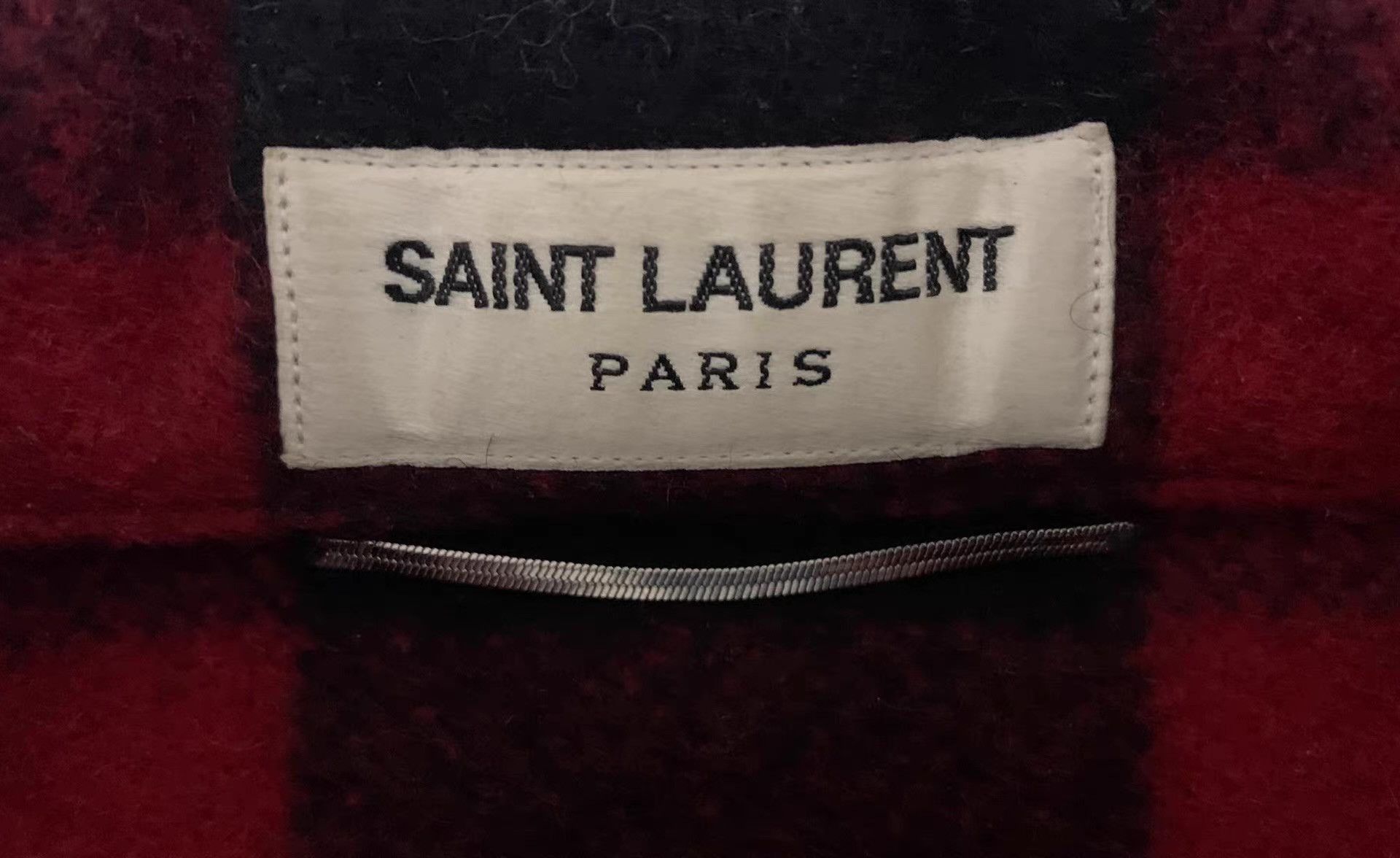 Saint Laurent Paris Plaid Zip-Front Jacket with Collar Size US L / EU 52-54 / 3 - 4 Thumbnail