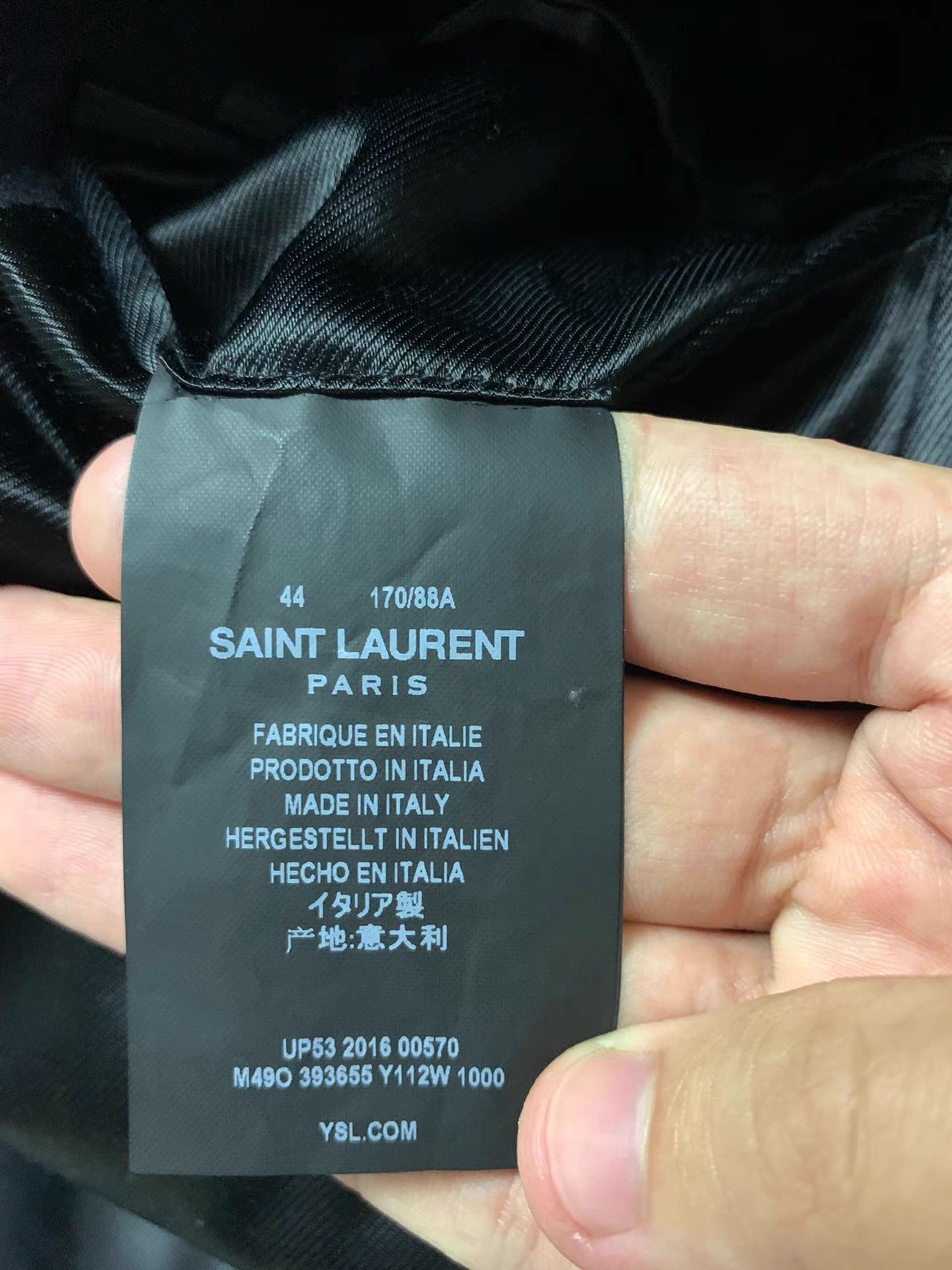 Saint Laurent Paris Black Long Wool Blend Coat - Size S Size US S / EU 44-46 / 1 - 6 Thumbnail