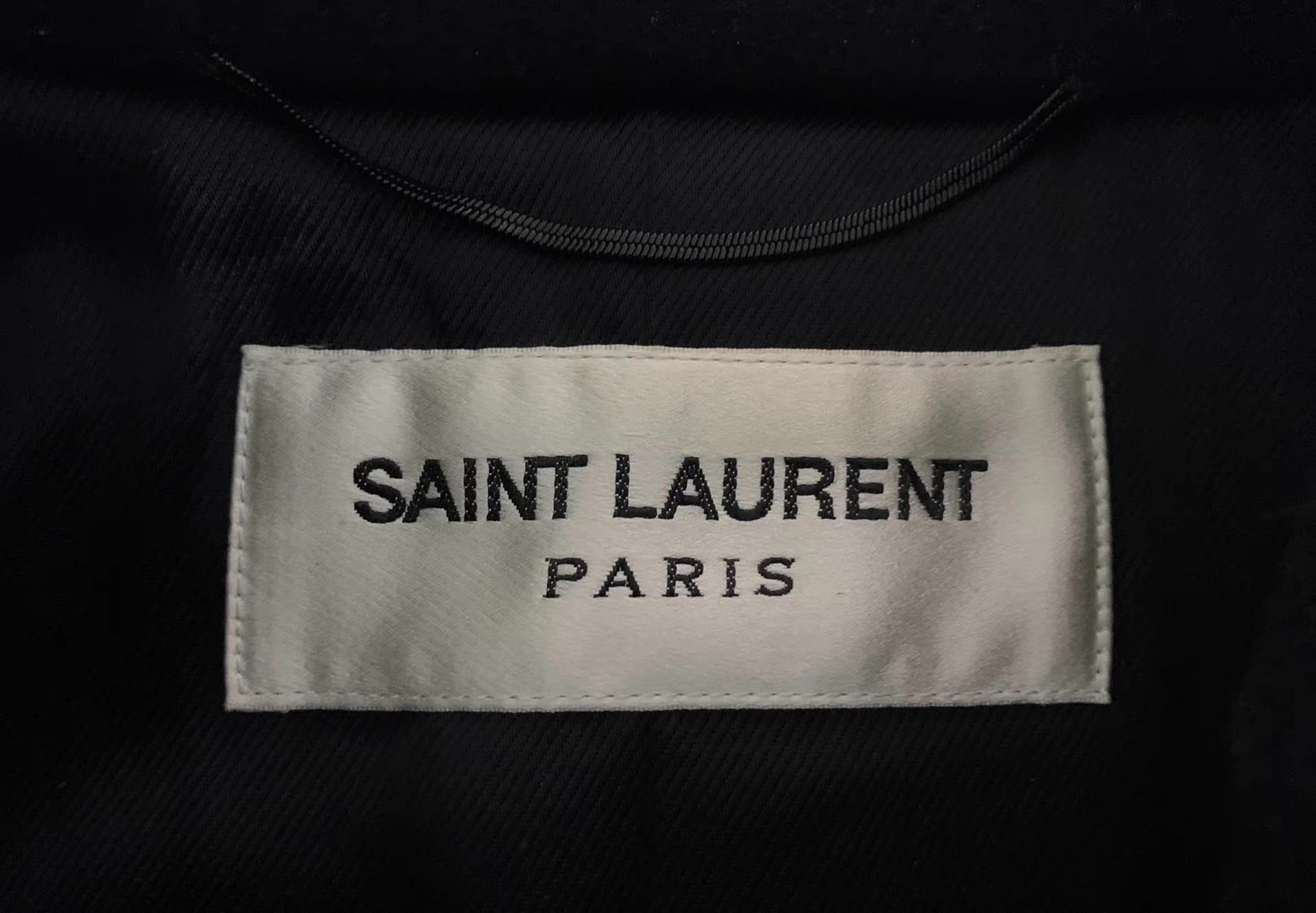 Saint Laurent Paris Black Long Wool Blend Coat - Size S Size US S / EU 44-46 / 1 - 7 Thumbnail