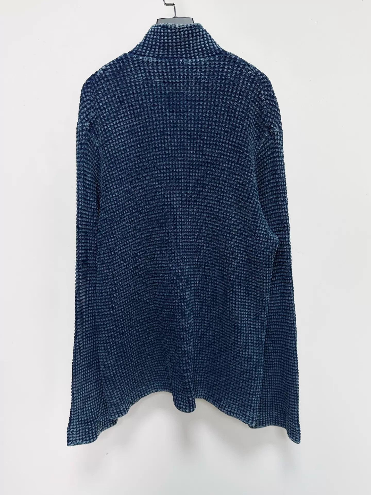 Porter Classic Blue Textured Double-Breasted Light Jacket XL Size US XL / EU 56 / 4 - 3 Thumbnail