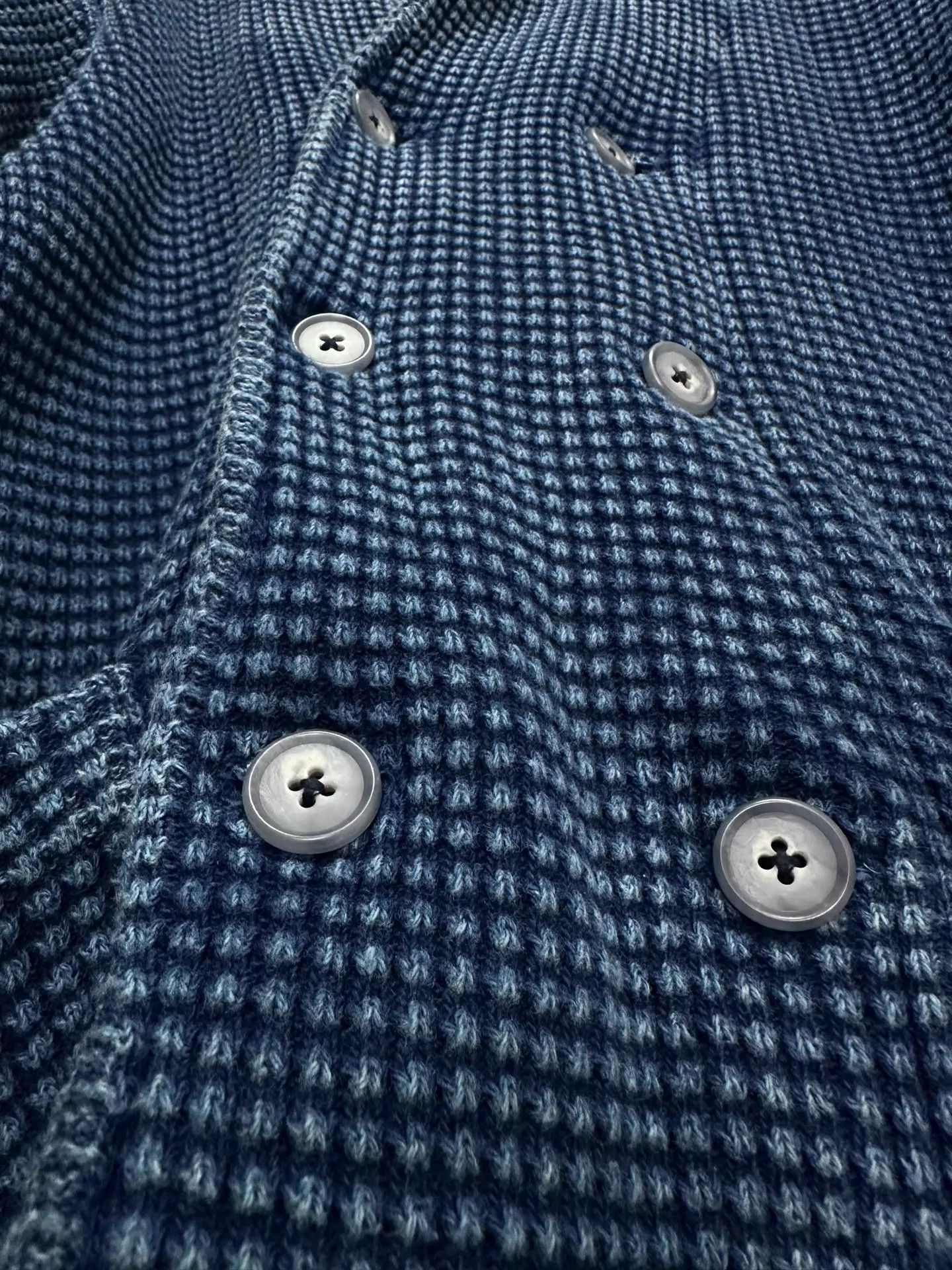 Porter Classic Blue Textured Double-Breasted Light Jacket XL Size US XL / EU 56 / 4 - 6 Thumbnail