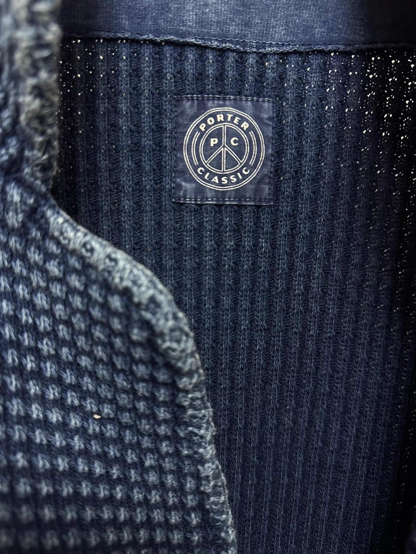 Porter Classic Blue Textured Double-Breasted Light Jacket XL Size US XL / EU 56 / 4 - 7 Thumbnail