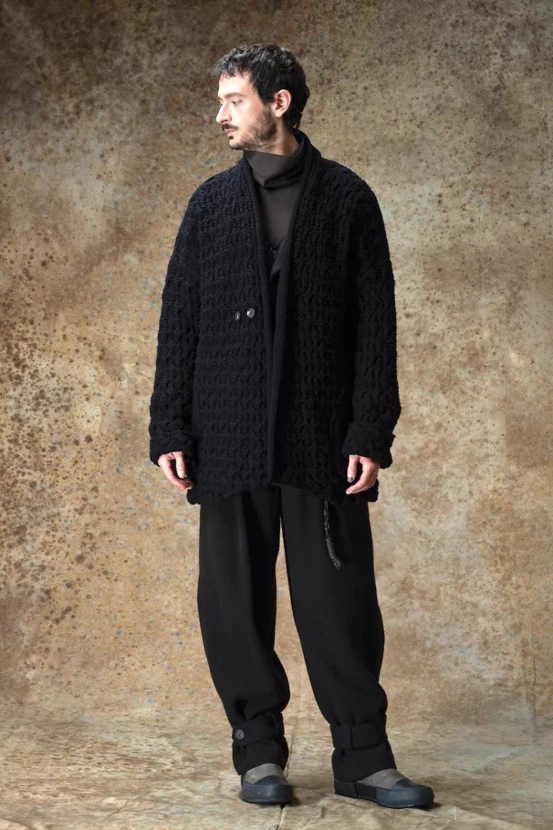 Devilock Black Textured Knit Cardigan Size L Size US L / EU 52-54 / 3 - 9 Thumbnail