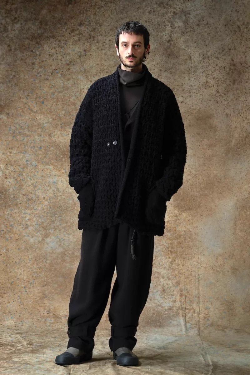 Devilock Black Textured Knit Cardigan Size L Size US L / EU 52-54 / 3 - 8 Thumbnail