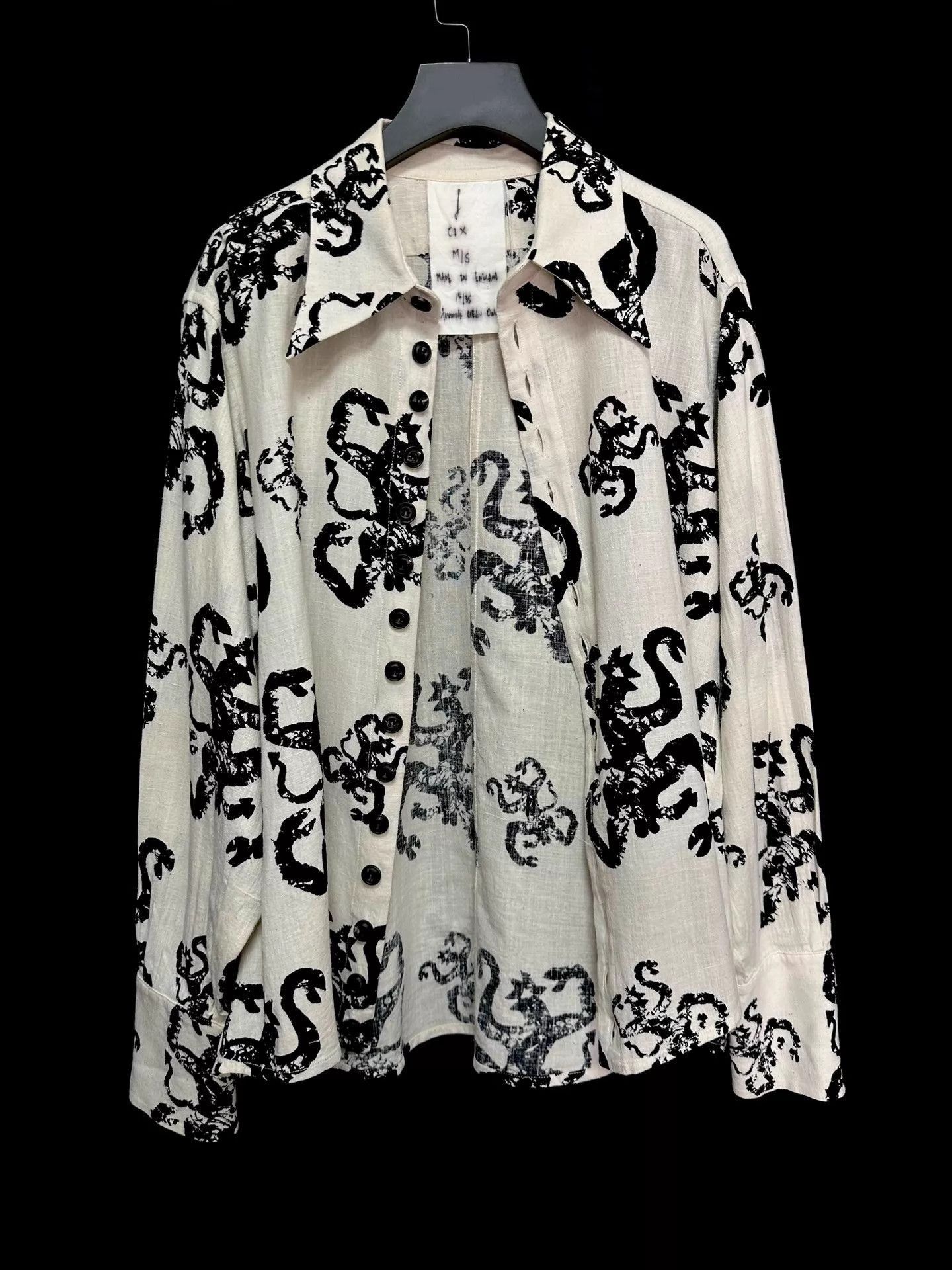 John Alexander Skelton Multi-Print Long Sleeve Button-Up Shirt Size US S / EU 44-46 / 1 - 3 Thumbnail