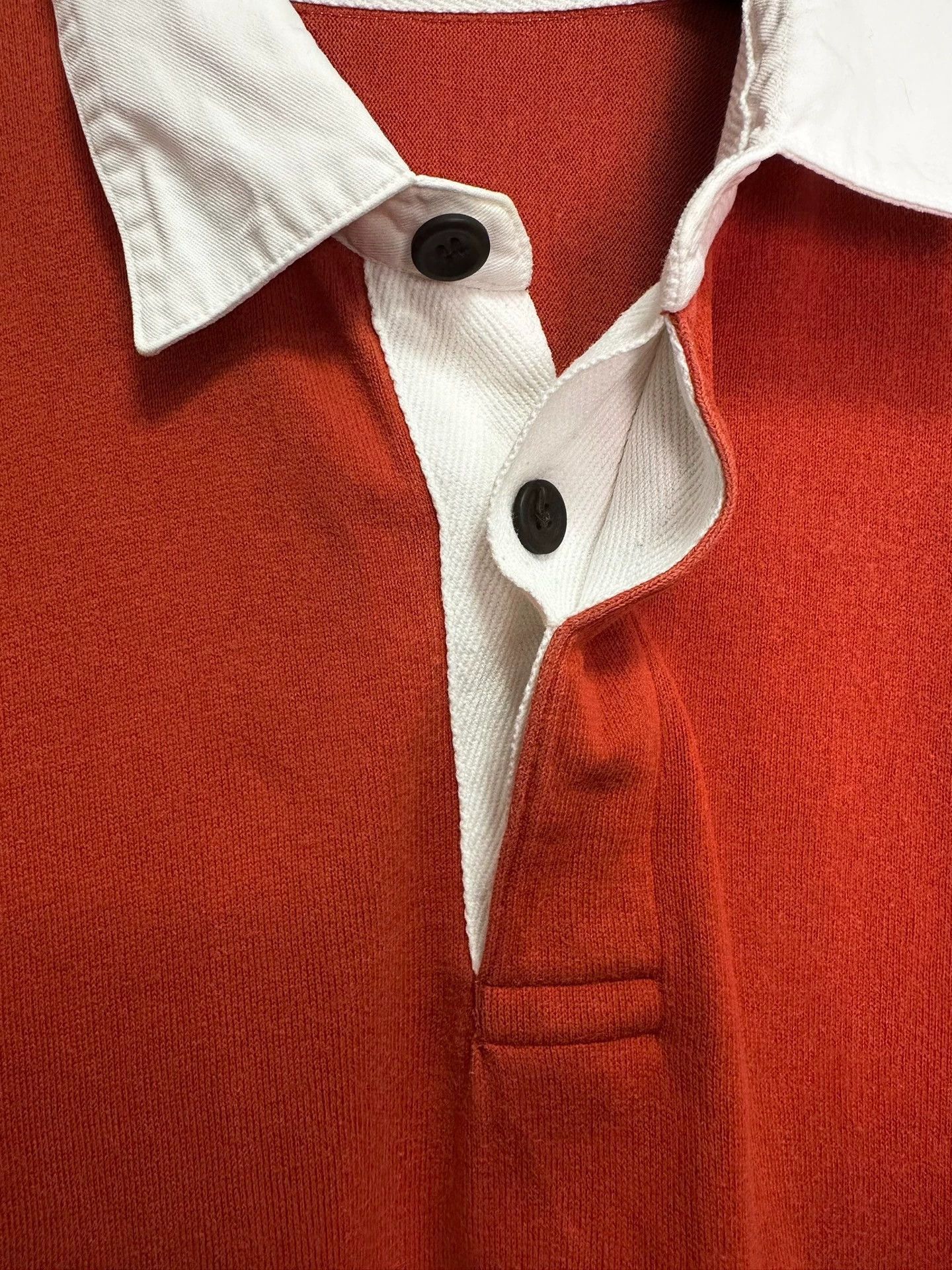 Issey Miyake Orange Long Sleeve Polo Shirt Size US M / EU 48-50 / 2 - 4 Thumbnail
