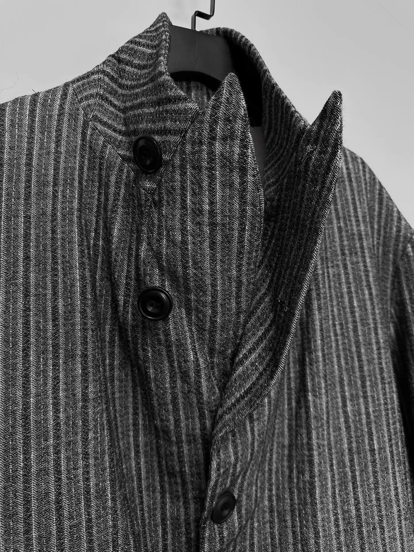 John Alexander Skelton Gray Striped Button-Up Light Jacket Size M Size US M / EU 48-50 / 2 - 5 Thumbnail