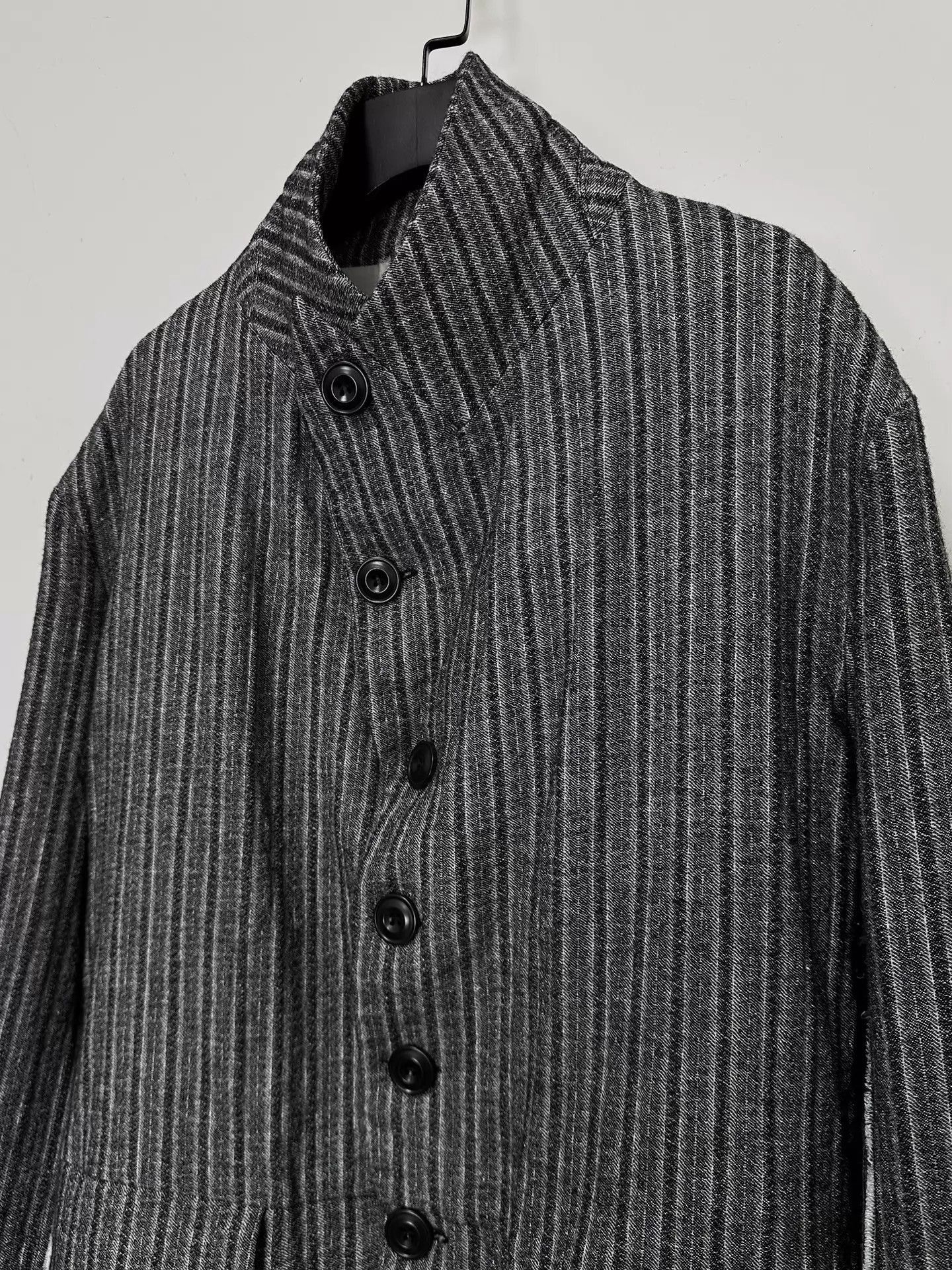 John Alexander Skelton Gray Striped Button-Up Light Jacket Size M Size US M / EU 48-50 / 2 - 6 Thumbnail