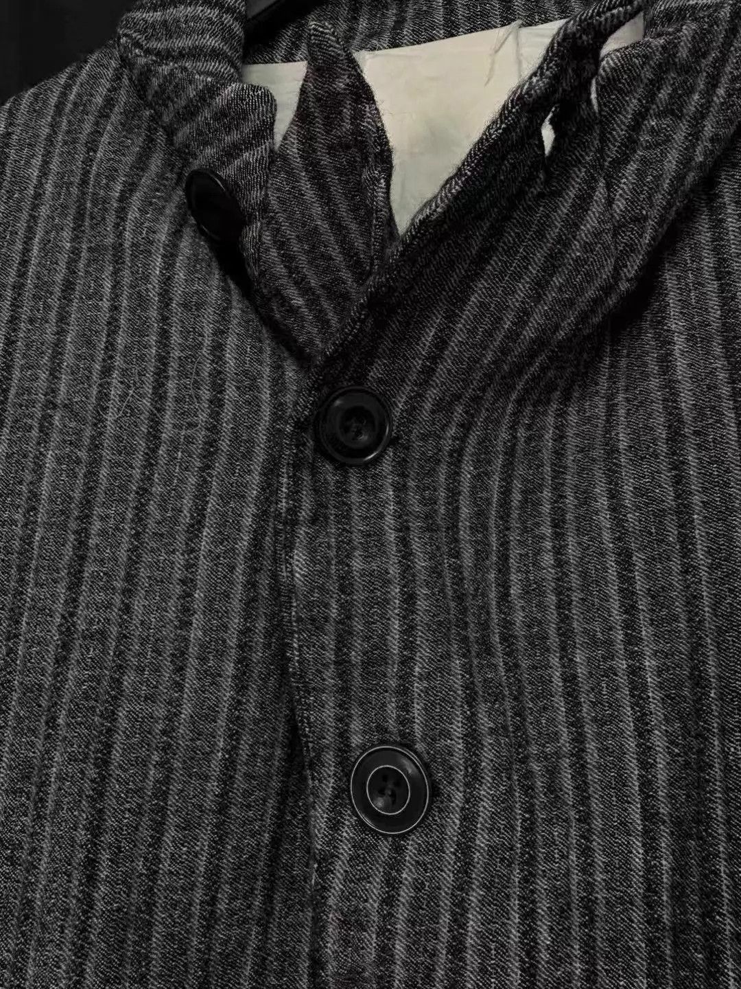 John Alexander Skelton Gray Striped Button-Up Light Jacket Size M Size US M / EU 48-50 / 2 - 7 Thumbnail