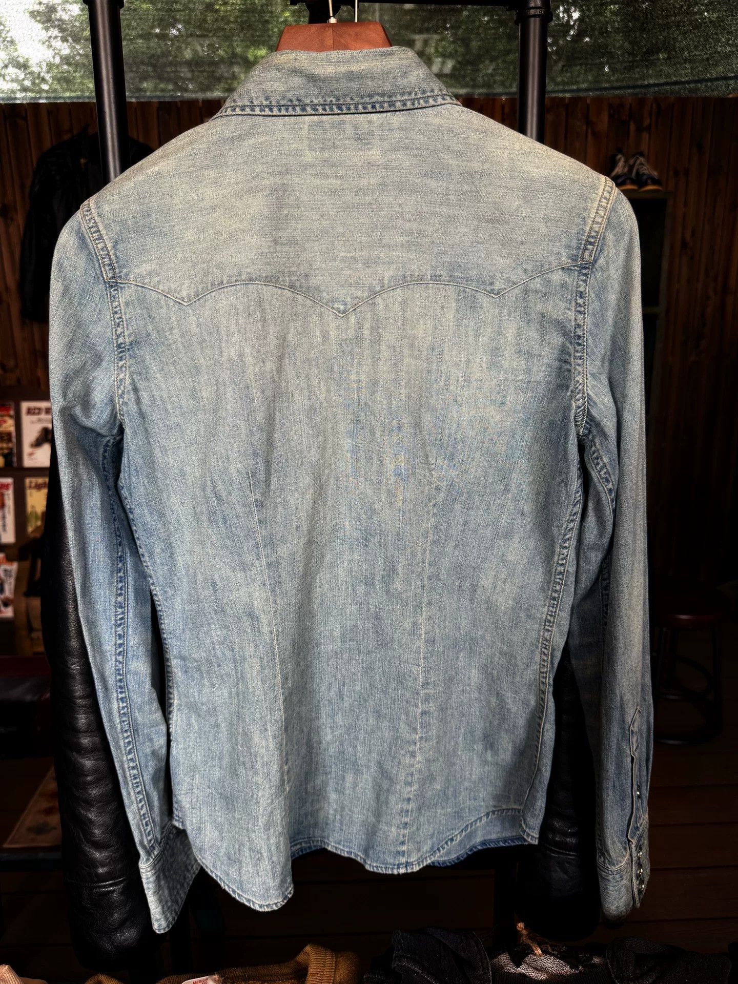 RRL Ralph Lauren RRL Light Blue Denim Shirt Size US M / EU 48-50 / 2 - 2 Thumbnail