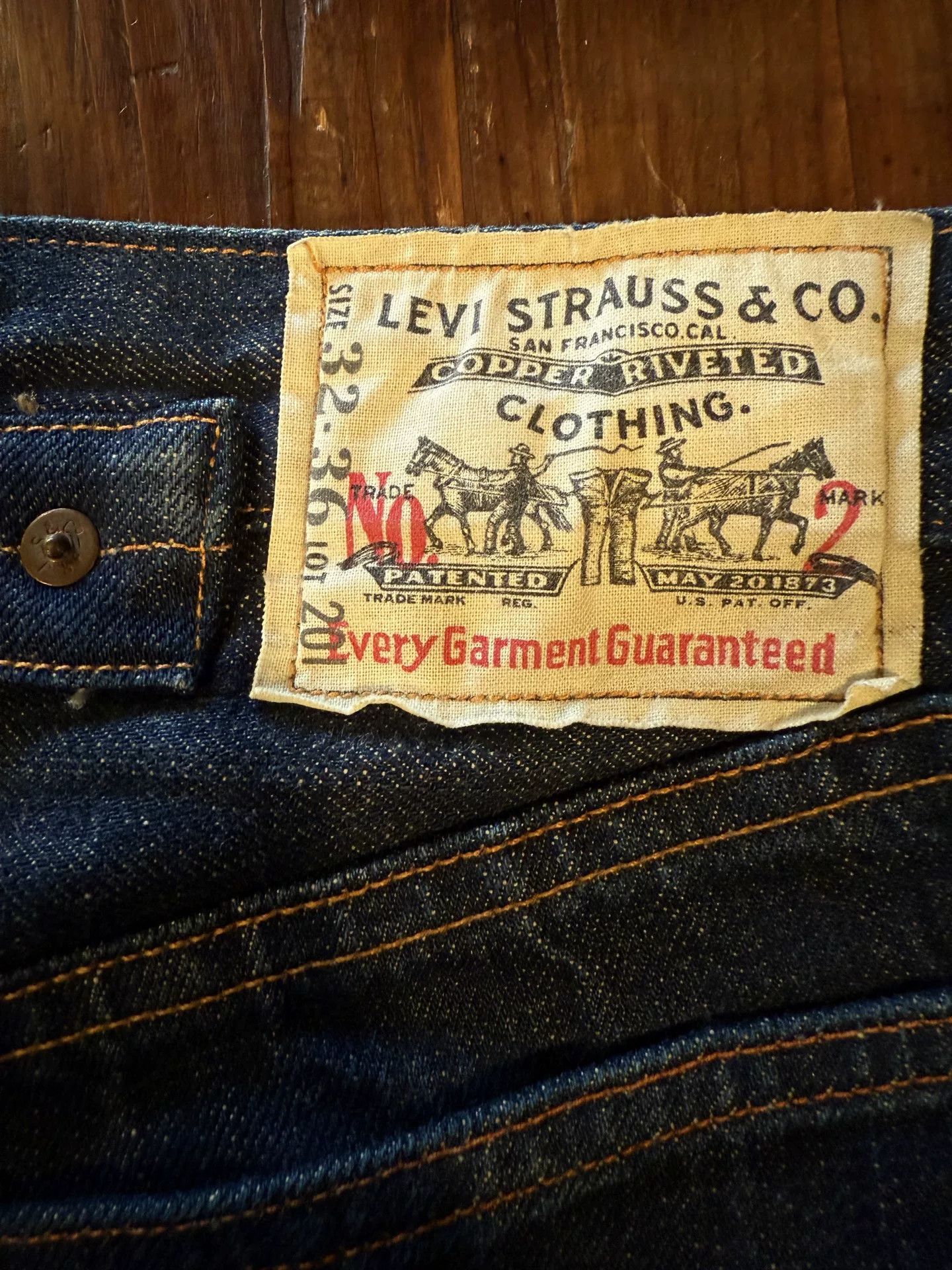 LVC LVC 201 555 Factory Copper Button Selvedge Size US 32 / EU 48 - 3 Thumbnail