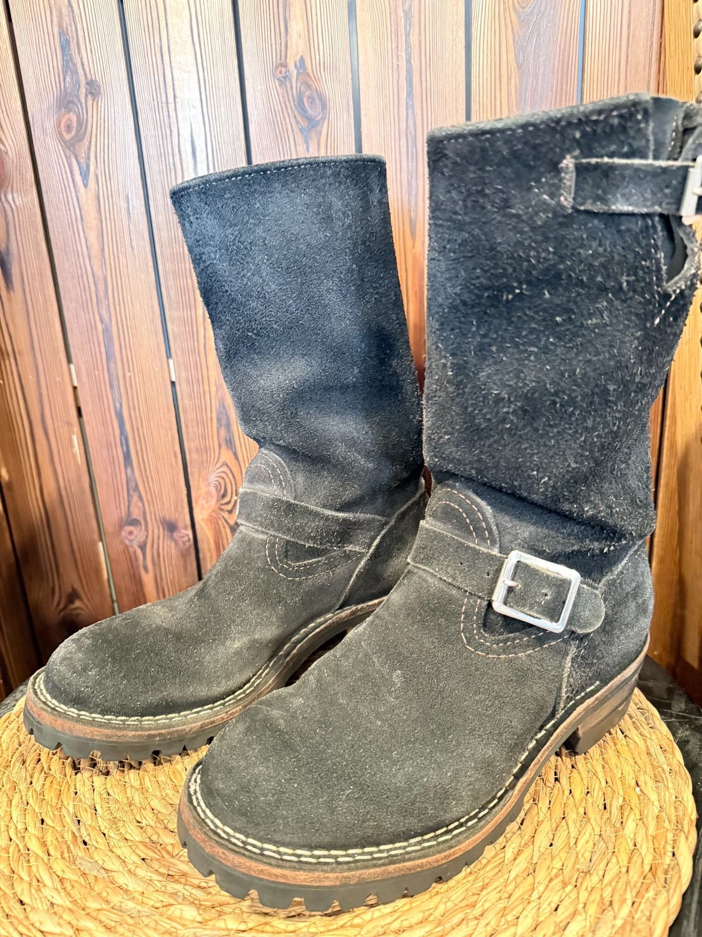 WESCO Wesco Boss 10" Black Suede Engineer Boots Size US 7.5 / EU 40-41 - 2 Thumbnail