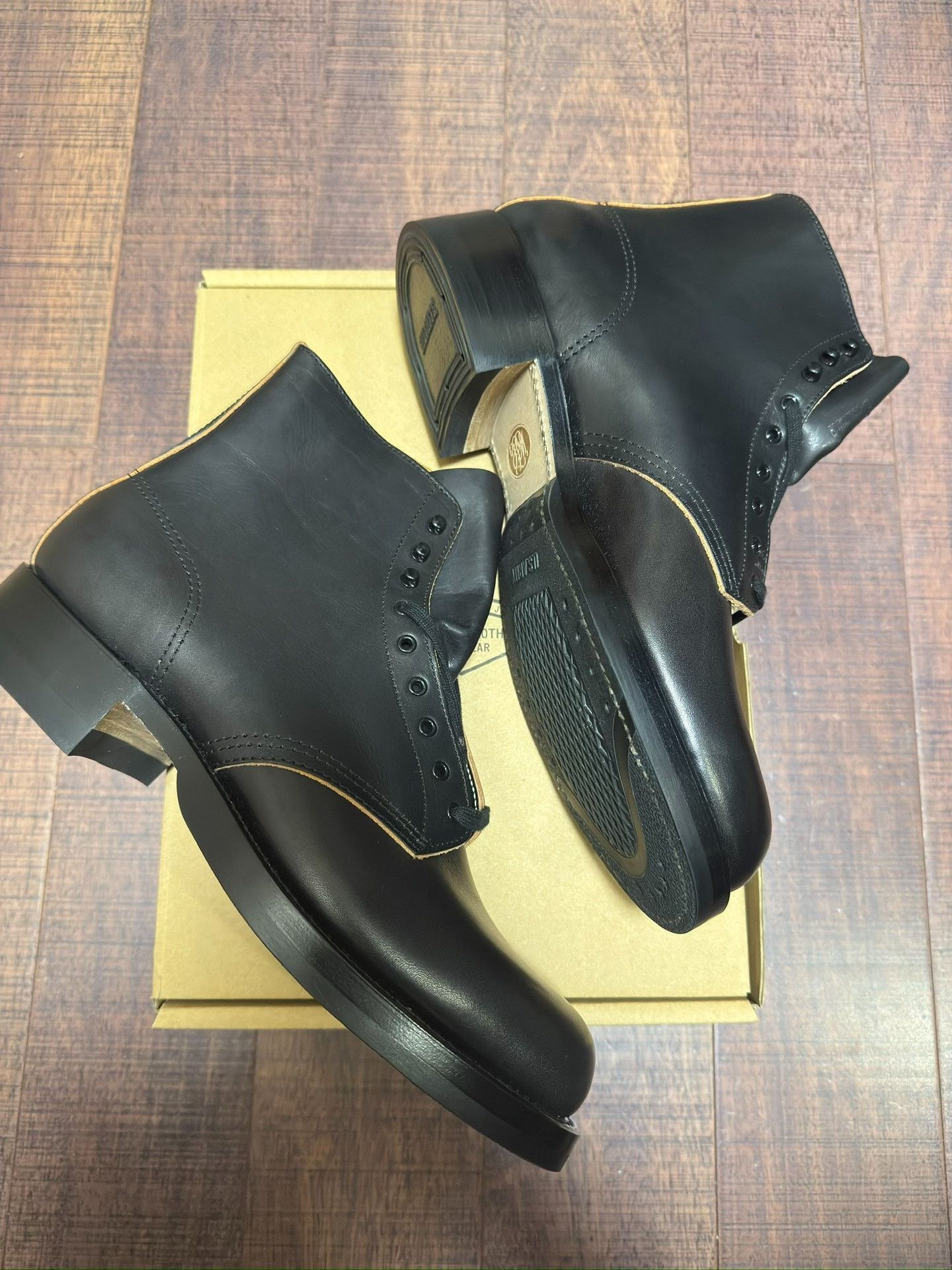 At Last & Co LOT-5040 Black Work Boots Size US 9.5 / EU 42-43 - 2 Thumbnail
