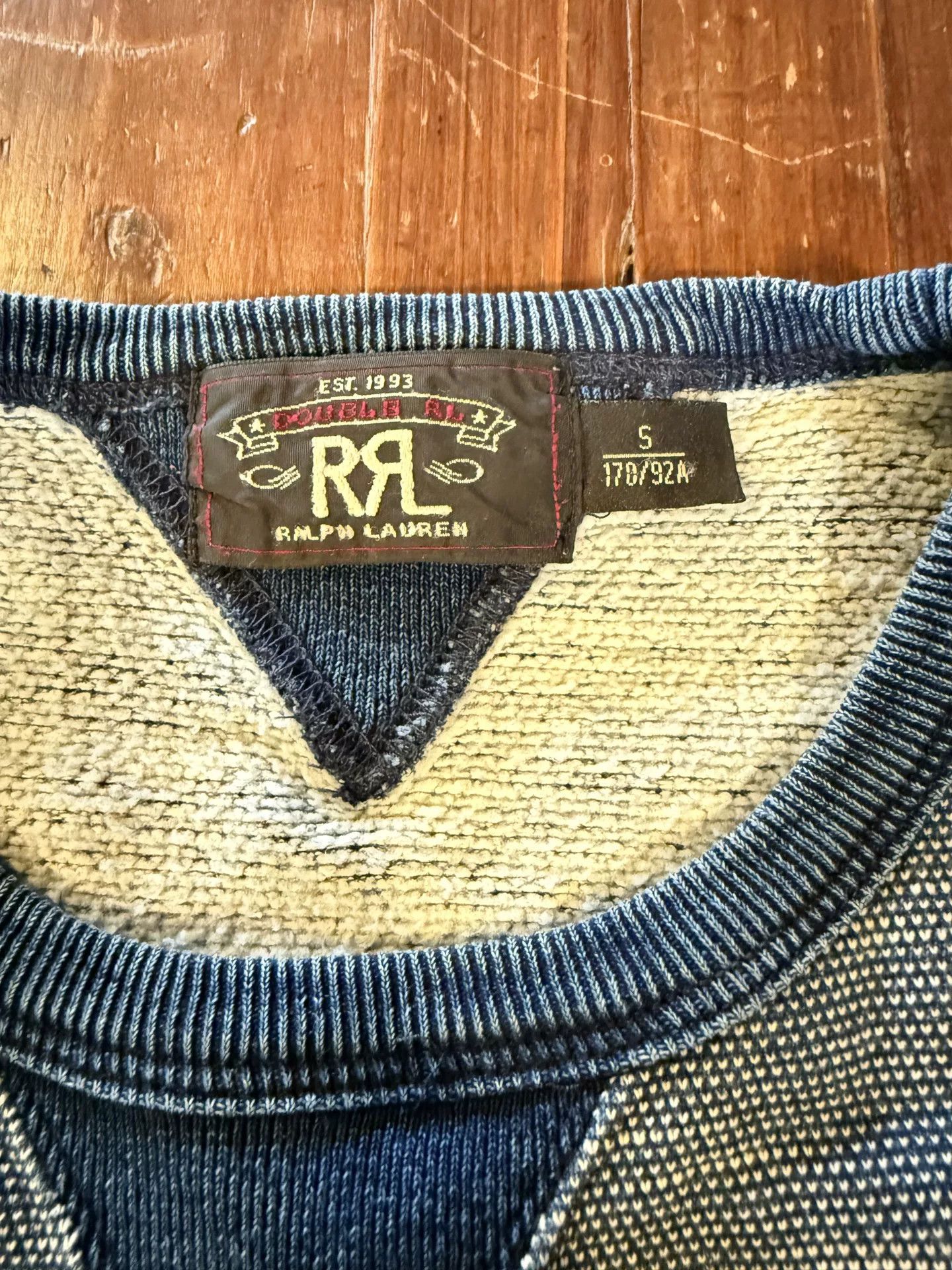 RRL Ralph Lauren RRL Ralph Lauren Gray-Blue Colorblock Sweatshirt Size US S / EU 44-46 / 1 - 3 Thumbnail