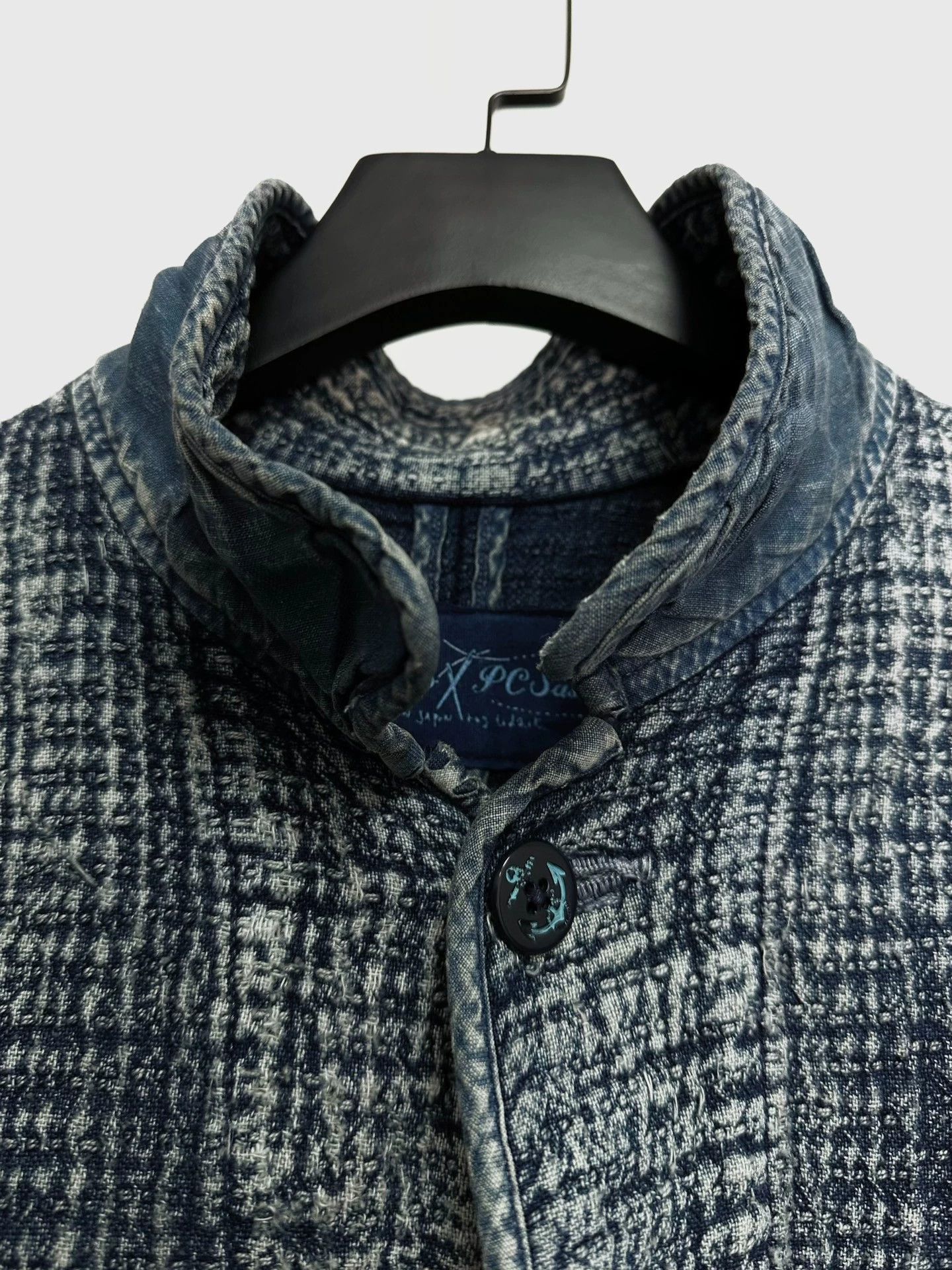 Porter Blue Textured Button-Front Jacket Size S Size US S / EU 44-46 / 1 - 6 Thumbnail