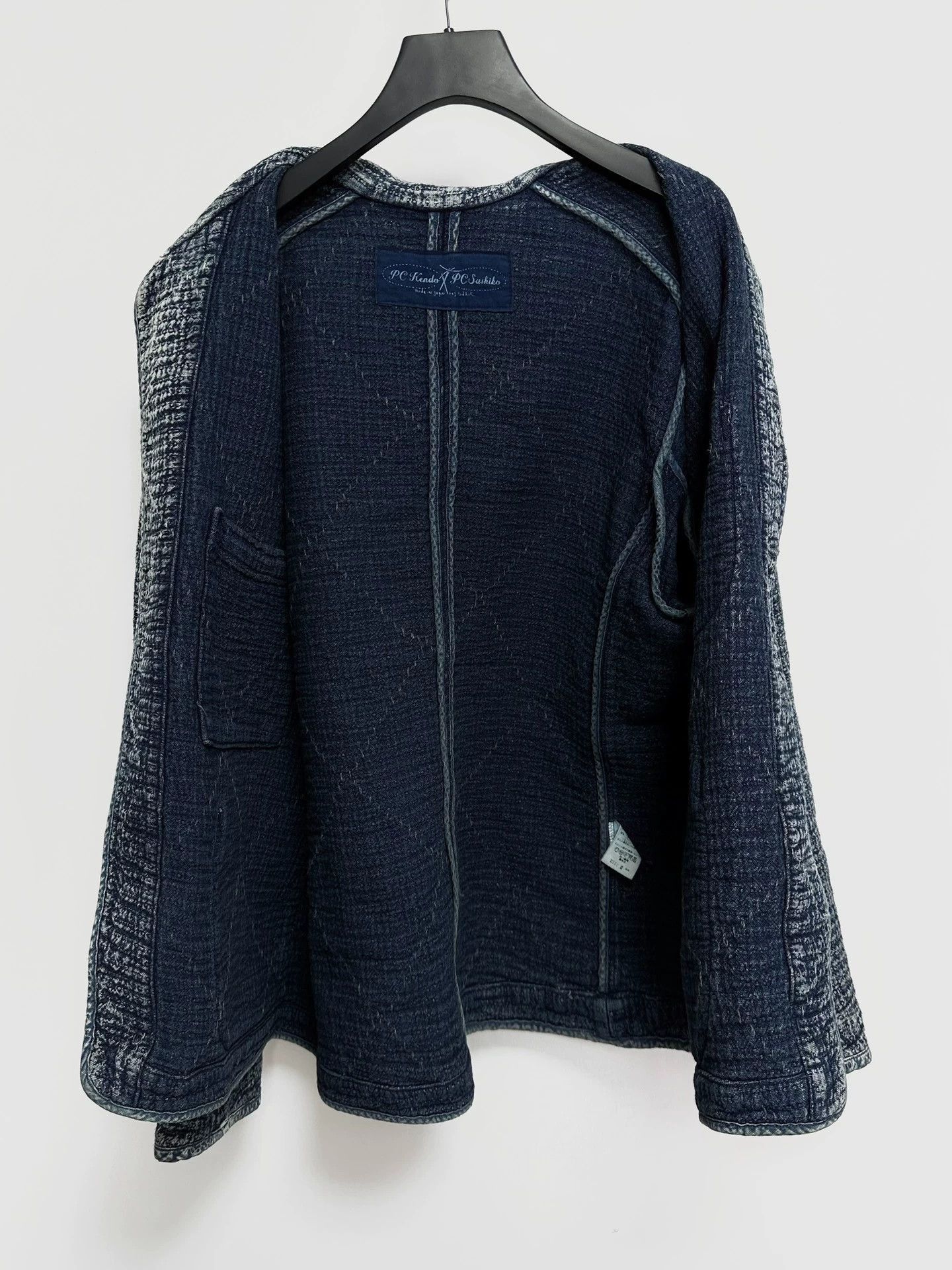 Porter Blue Textured Button-Front Jacket Size S Size US S / EU 44-46 / 1 - 3 Thumbnail