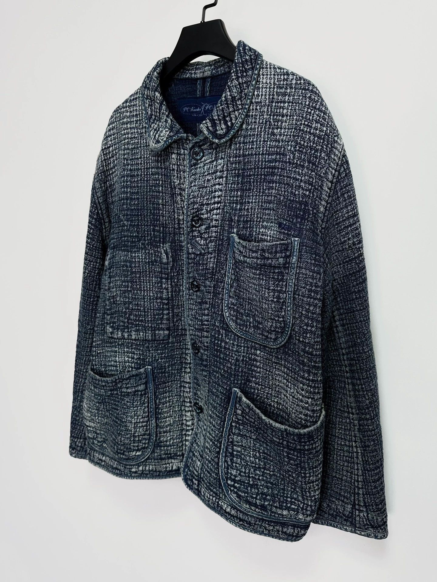 Porter Blue Textured Button-Front Jacket Size S Size US S / EU 44-46 / 1 - 4 Thumbnail