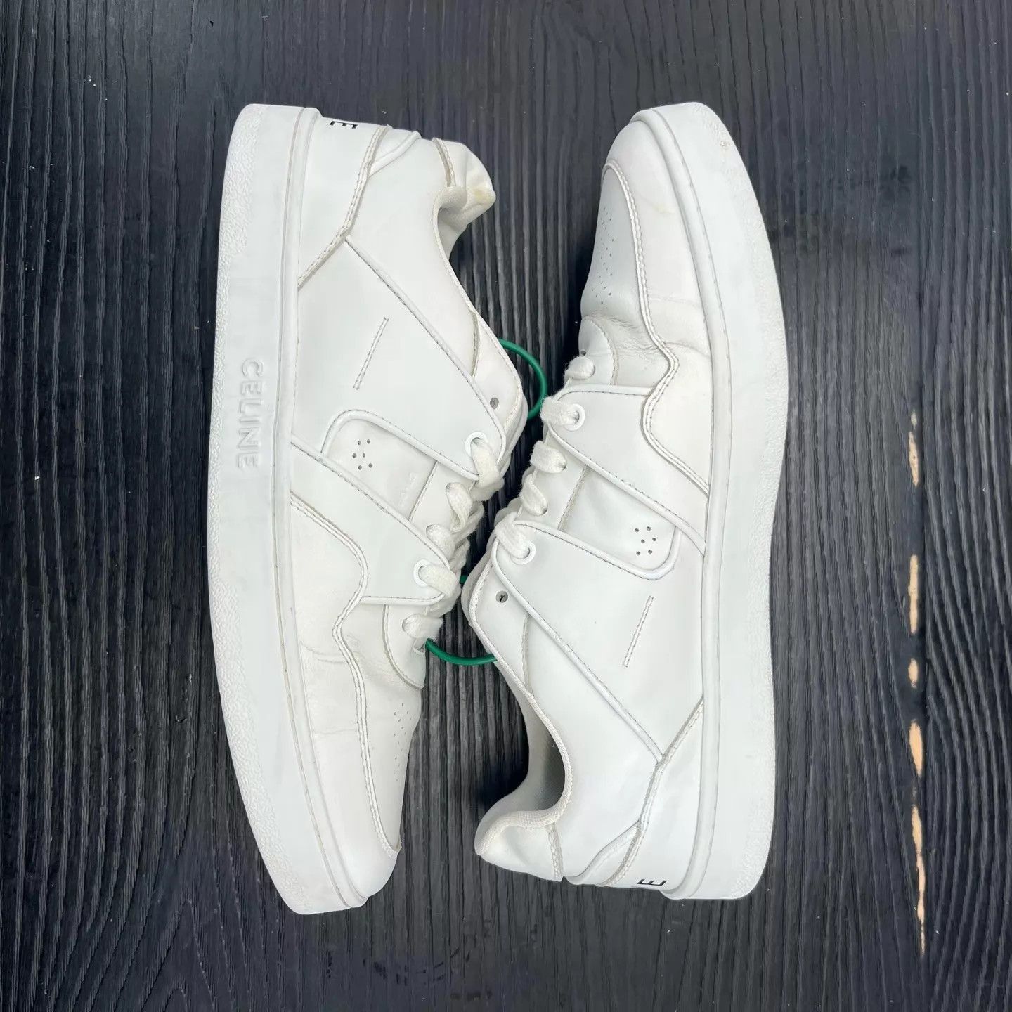 Celine White Low-Top Leather Sneakers Size US 9 / EU 42 - 3 Thumbnail