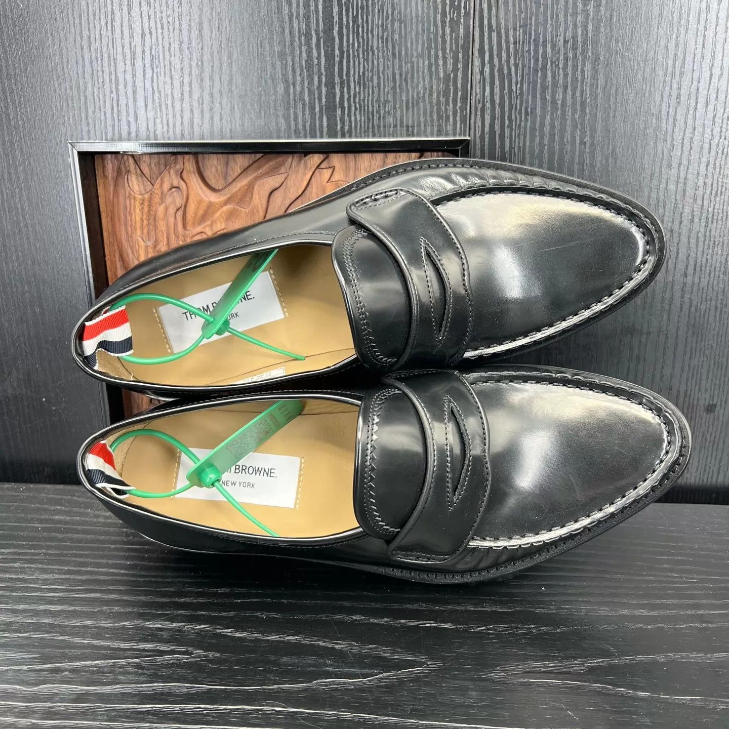 Thom Browne Black Leather Loafers Size 8.5 Size US 8.5 / EU 41-42 - 3 Thumbnail