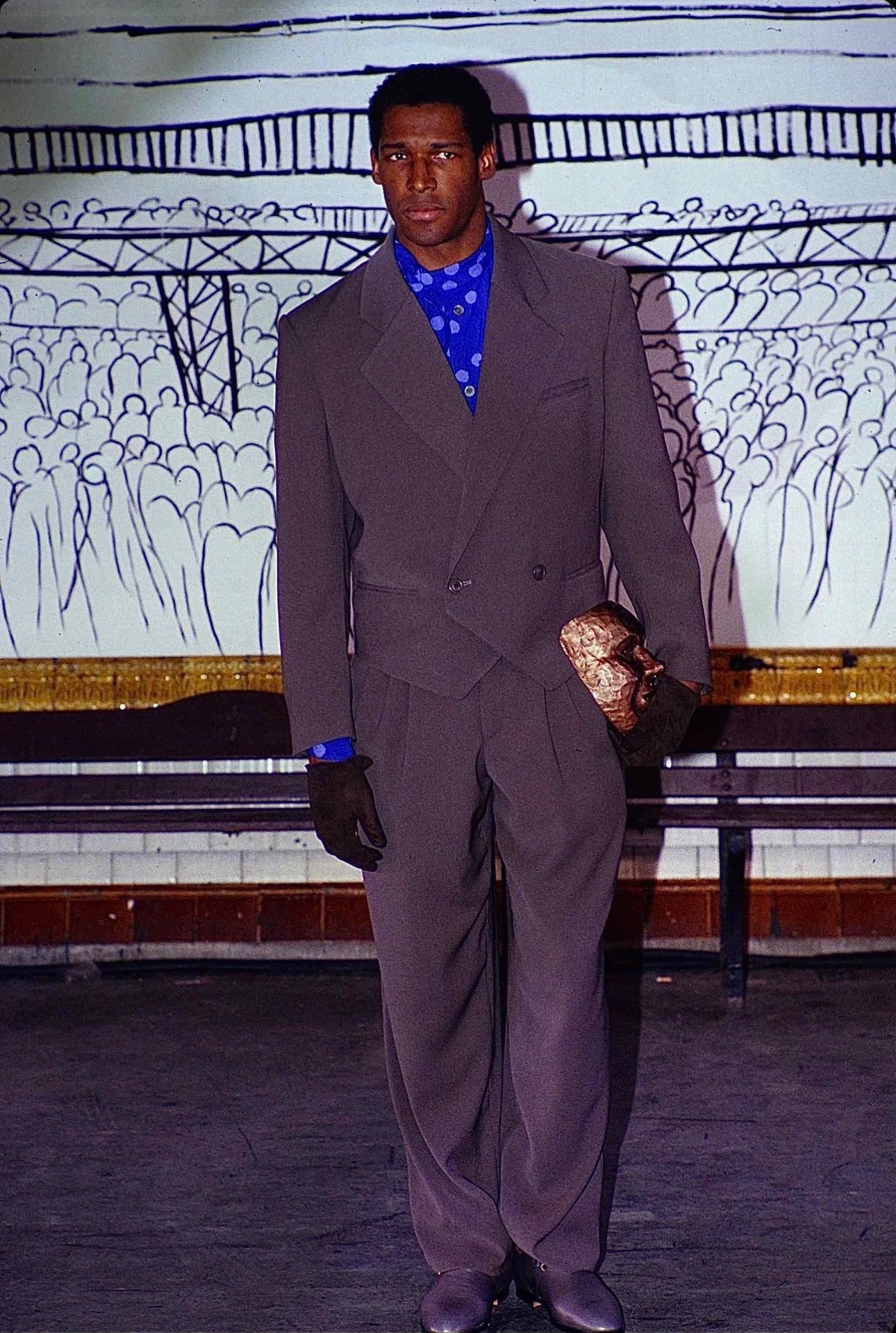 Issey Miyake Brown Polka Dot Long Sleeve Button-Up Shirt Size US L / EU 52-54 / 3 - 9 Thumbnail