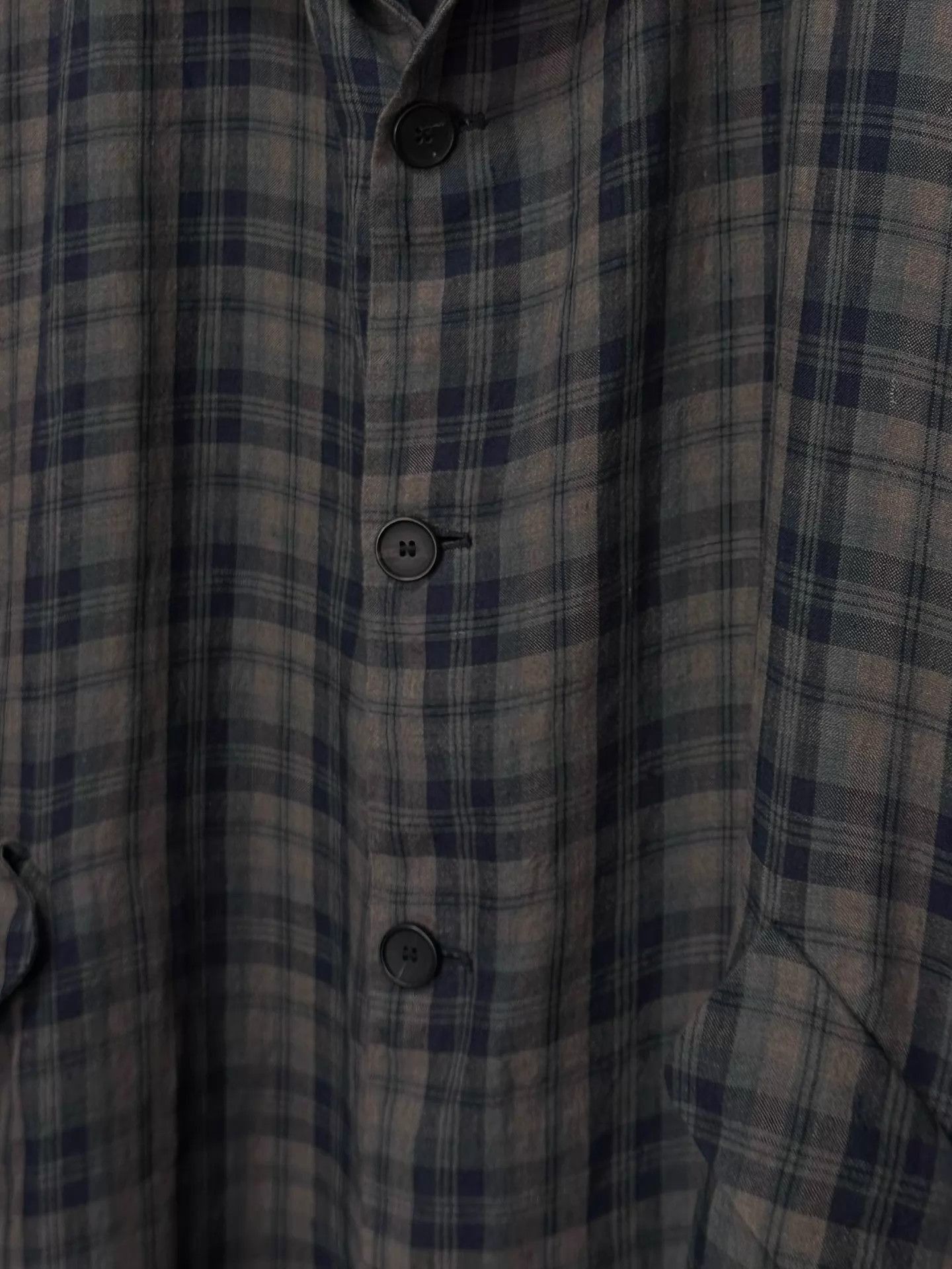 Bergfabel Gray Plaid Oversized Long-Sleeve Light Jacket Size US S / EU 44-46 / 1 - 7 Thumbnail