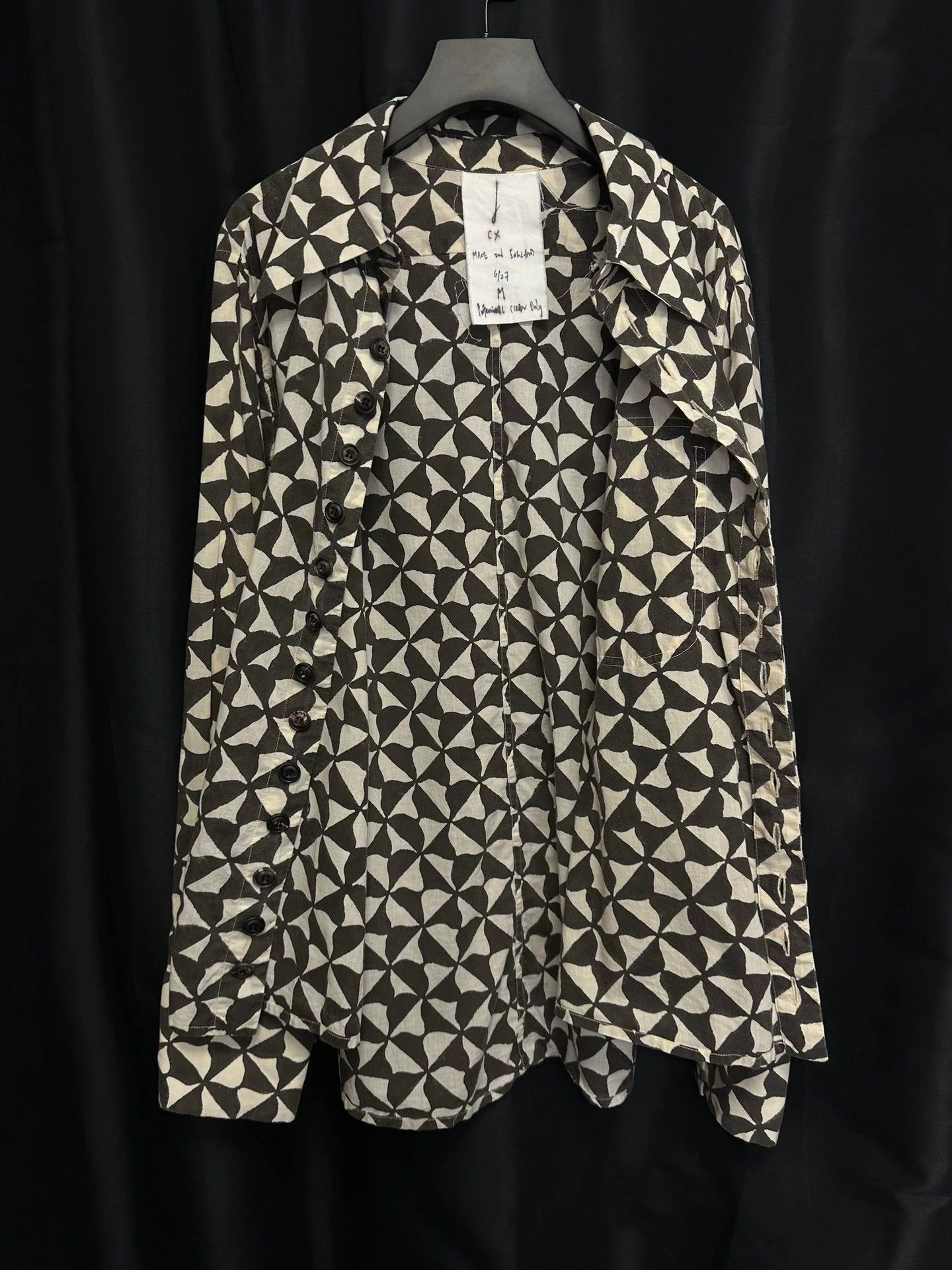 John Alexander Skelton Geometric Print Long Sleeve Button-Up Shirt Size US M / EU 48-50 / 2 - 4 Thumbnail