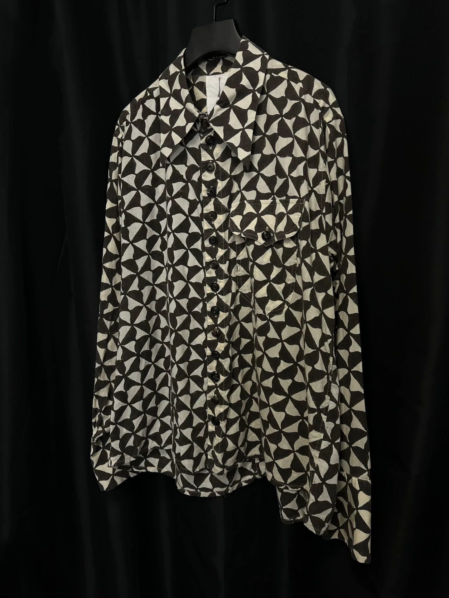 John Alexander Skelton Geometric Print Long Sleeve Button-Up Shirt Size US M / EU 48-50 / 2 - 3 Thumbnail