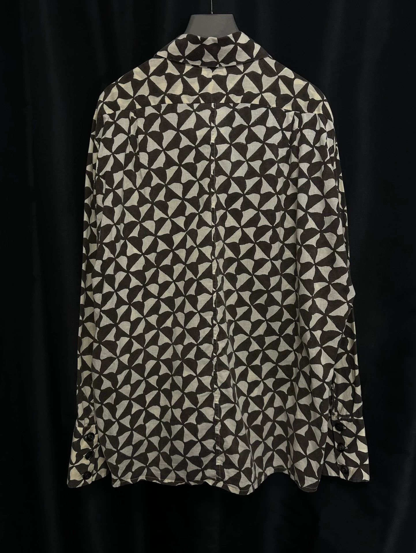 John Alexander Skelton Geometric Print Long Sleeve Button-Up Shirt Size US M / EU 48-50 / 2 - 2 Thumbnail