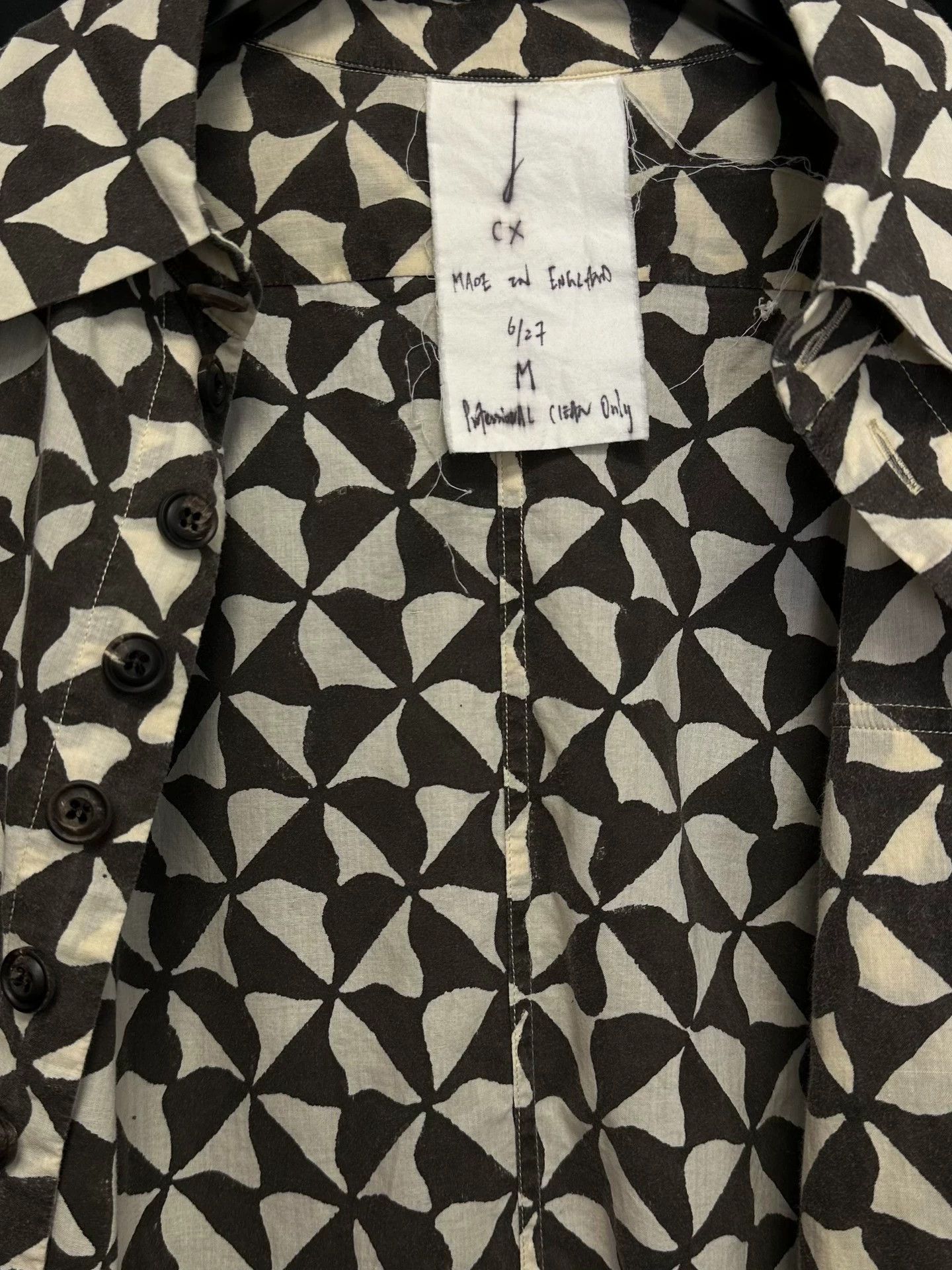 John Alexander Skelton Geometric Print Long Sleeve Button-Up Shirt Size US M / EU 48-50 / 2 - 9 Thumbnail