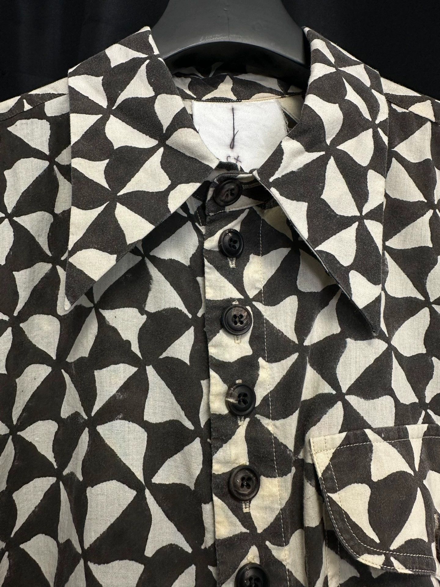 John Alexander Skelton Geometric Print Long Sleeve Button-Up Shirt Size US M / EU 48-50 / 2 - 7 Thumbnail