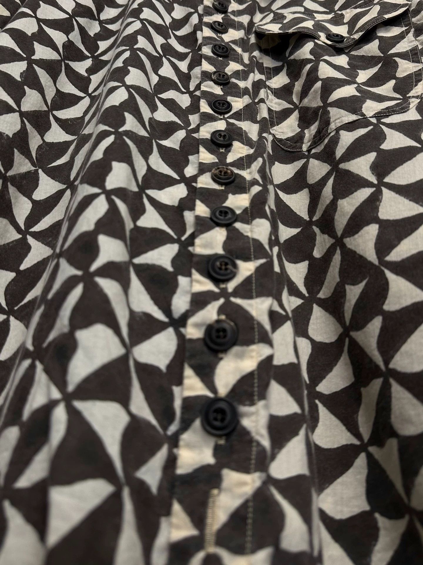 John Alexander Skelton Geometric Print Long Sleeve Button-Up Shirt Size US M / EU 48-50 / 2 - 5 Thumbnail