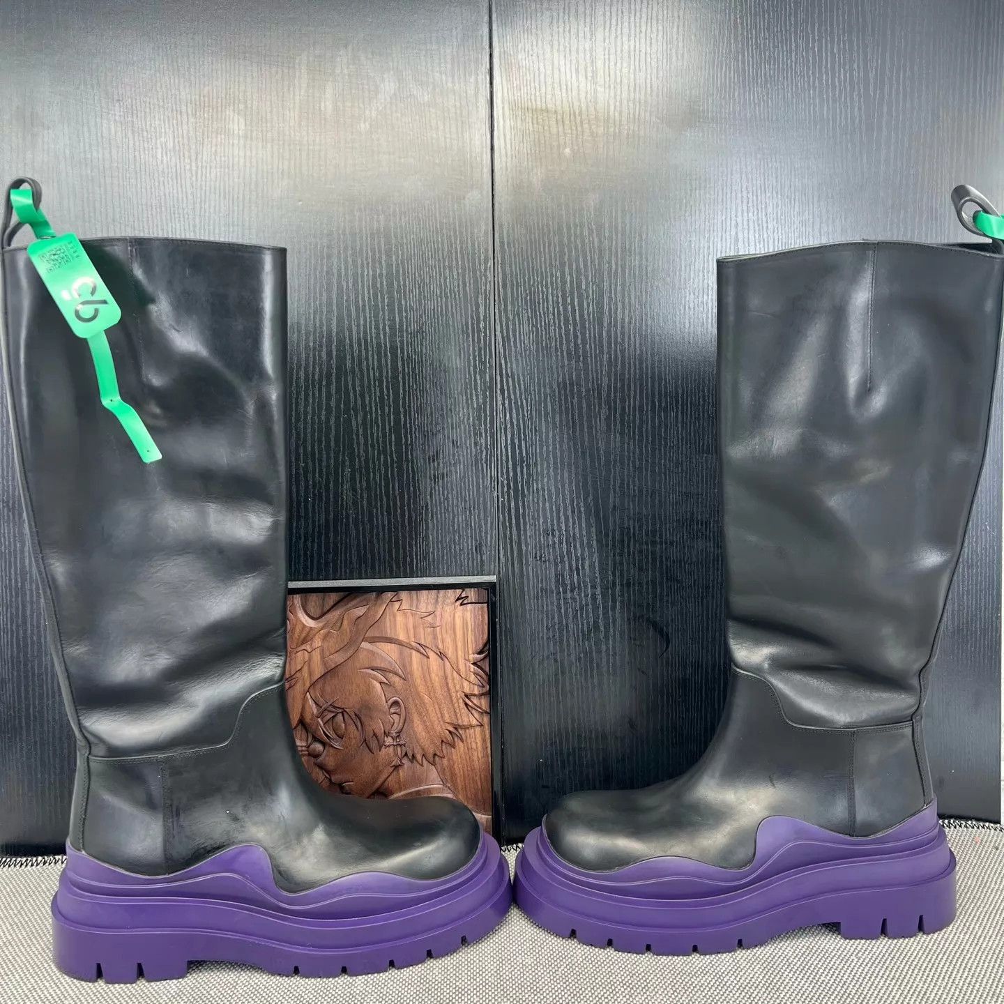 Bottega Veneta Black Platform Knee-High Boots Size 6.5 Size US 6.5 / EU 39-40 - 2 Thumbnail