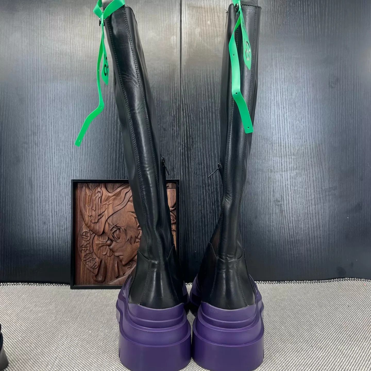 Bottega Veneta Black Platform Knee-High Boots Size 6.5 Size US 6.5 / EU 39-40 - 4 Thumbnail