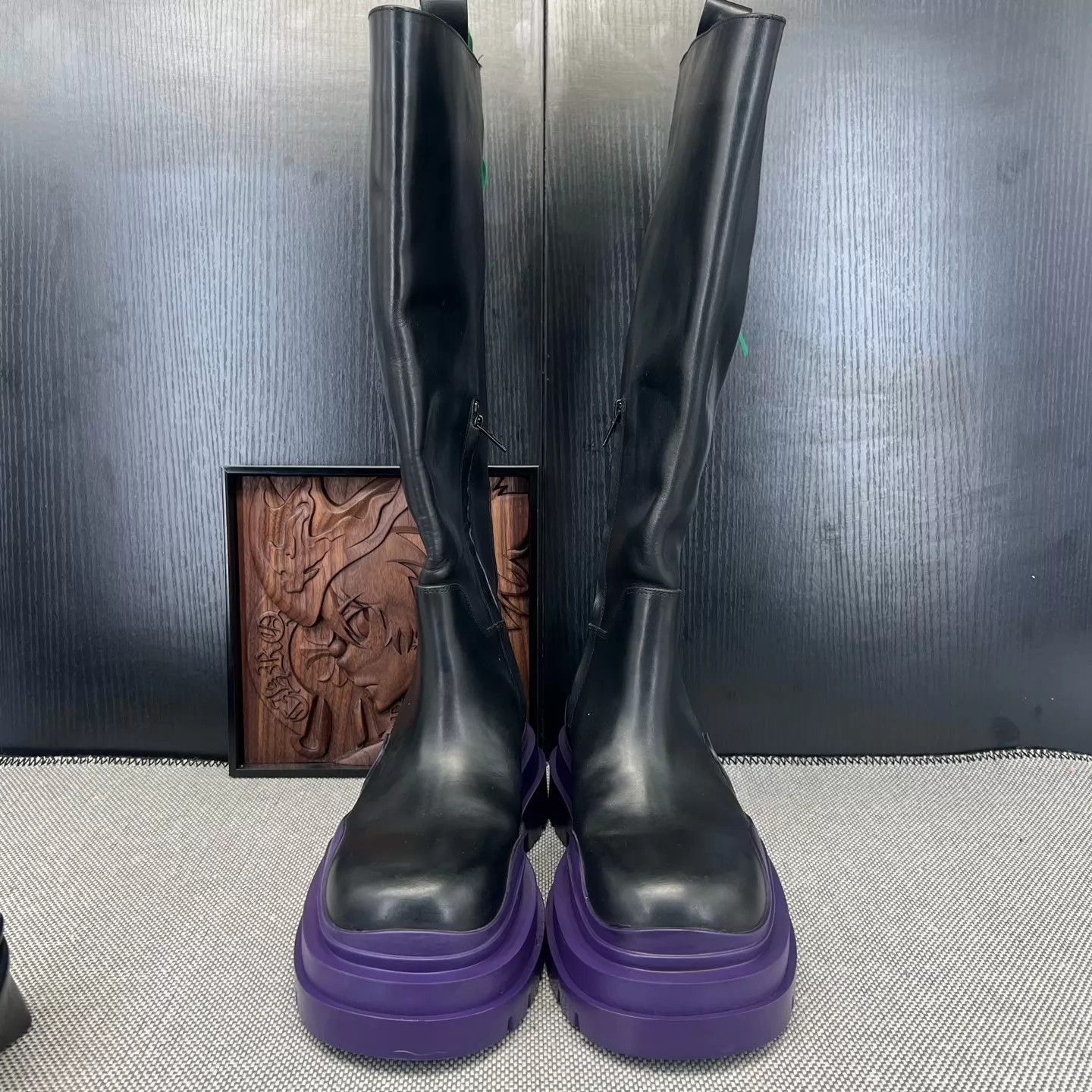 Bottega Veneta Black Platform Knee-High Boots Size 6.5 Size US 6.5 / EU 39-40 - 5 Thumbnail