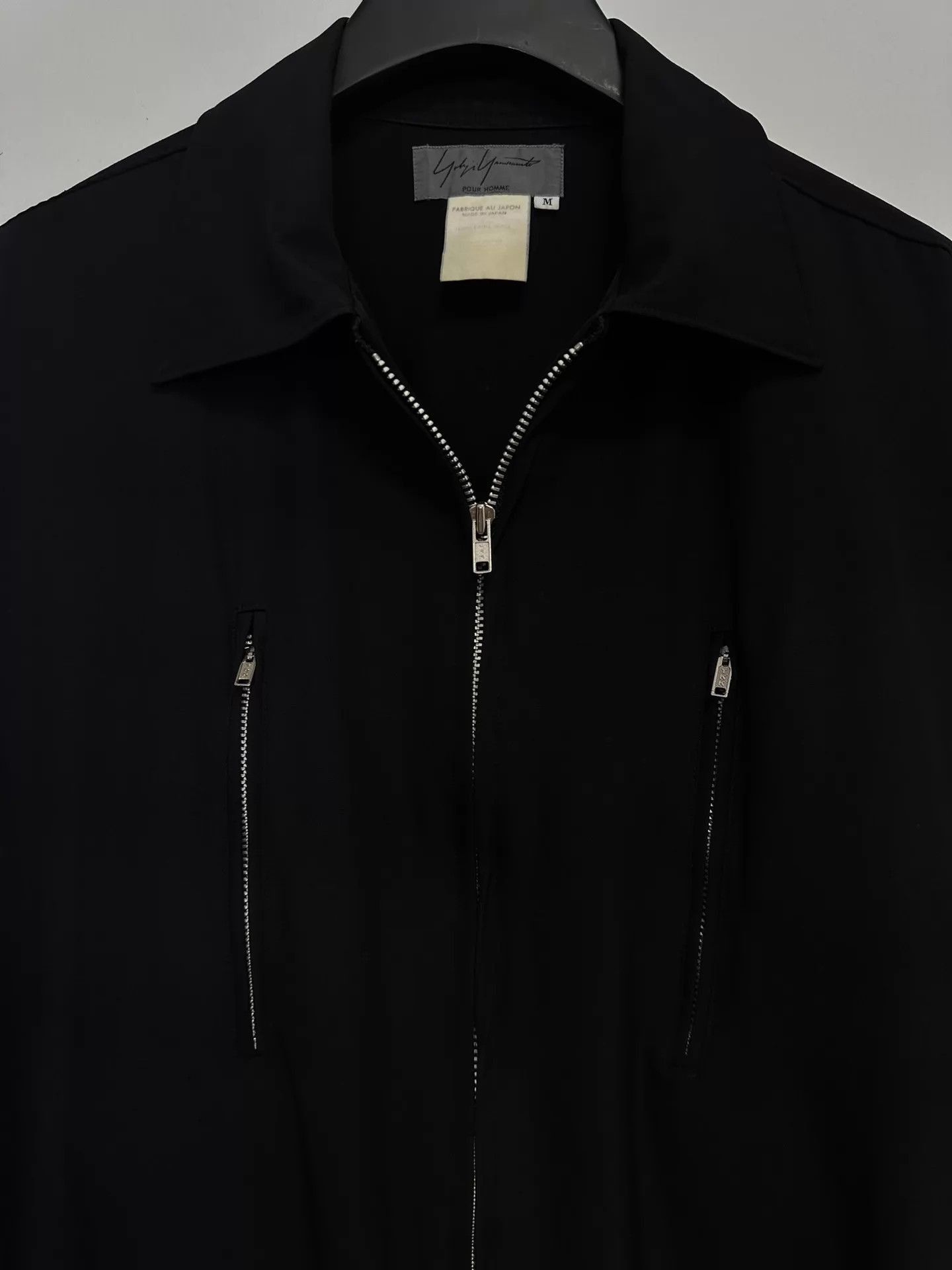 Yohji Yamamoto Black Long-Sleeve Zip-Front Shirt Size US M / EU 48-50 / 2 - 4 Thumbnail