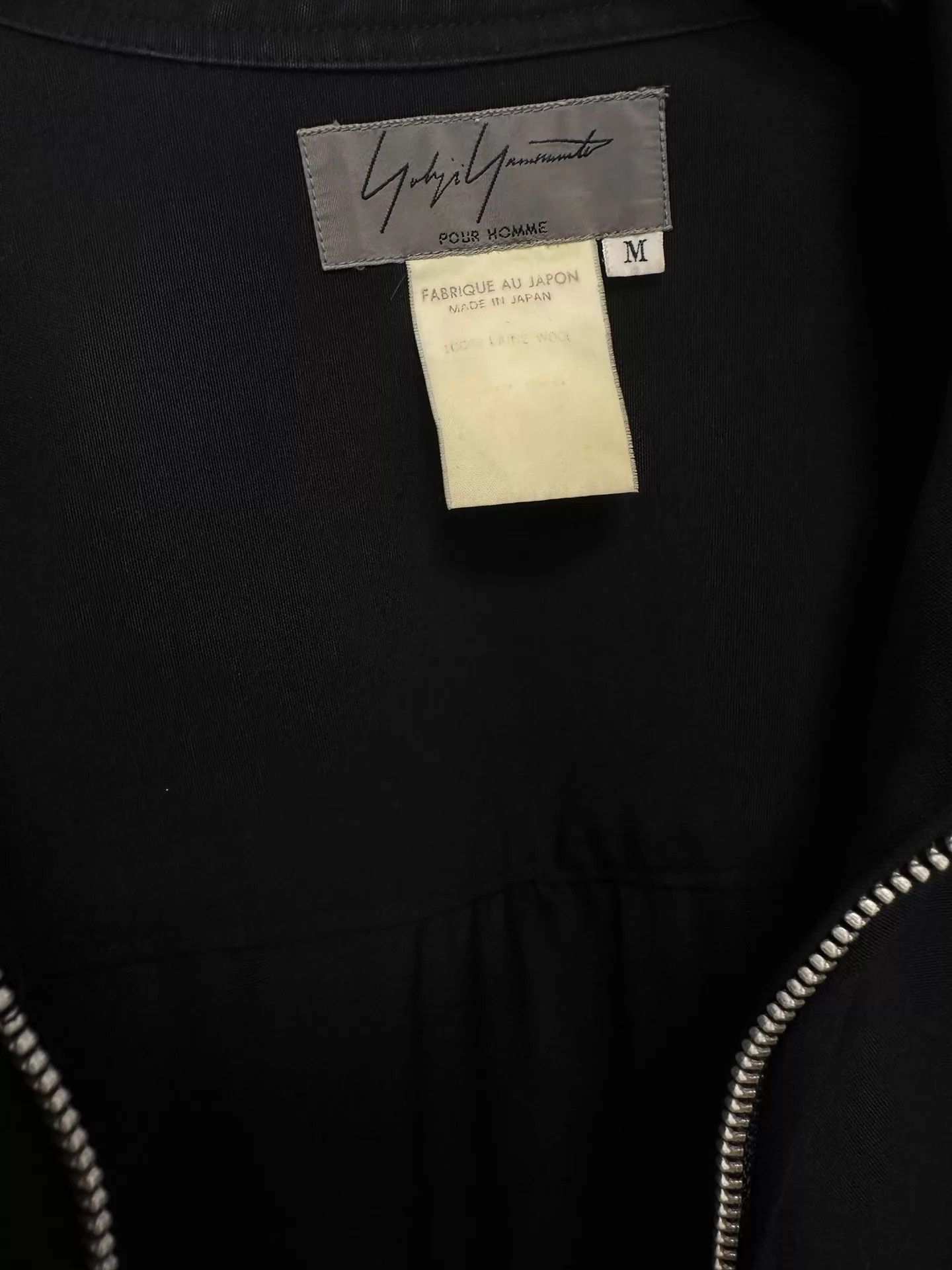 Yohji Yamamoto Black Long-Sleeve Zip-Front Shirt Size US M / EU 48-50 / 2 - 5 Thumbnail